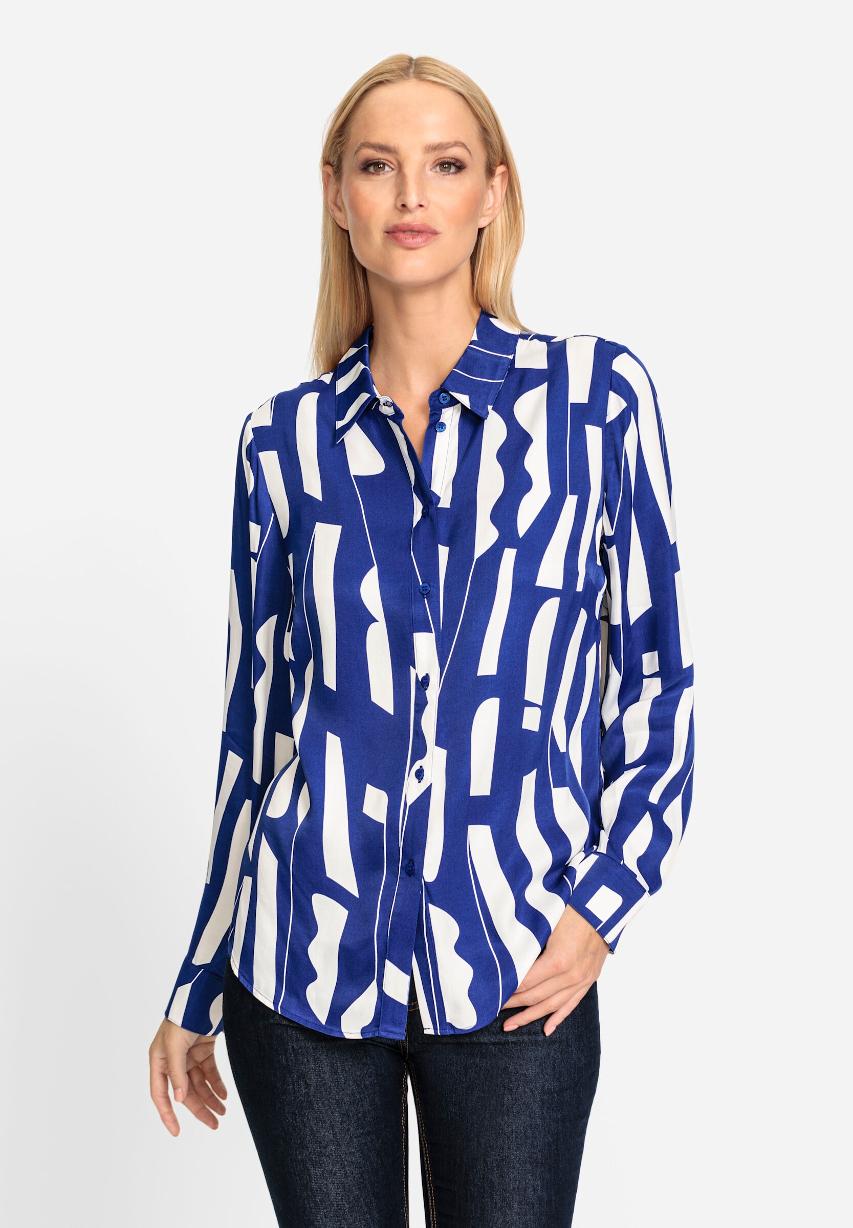heine Klassische Bluse »Druckbluse Hemdbluse mit Grafik-Dessin«