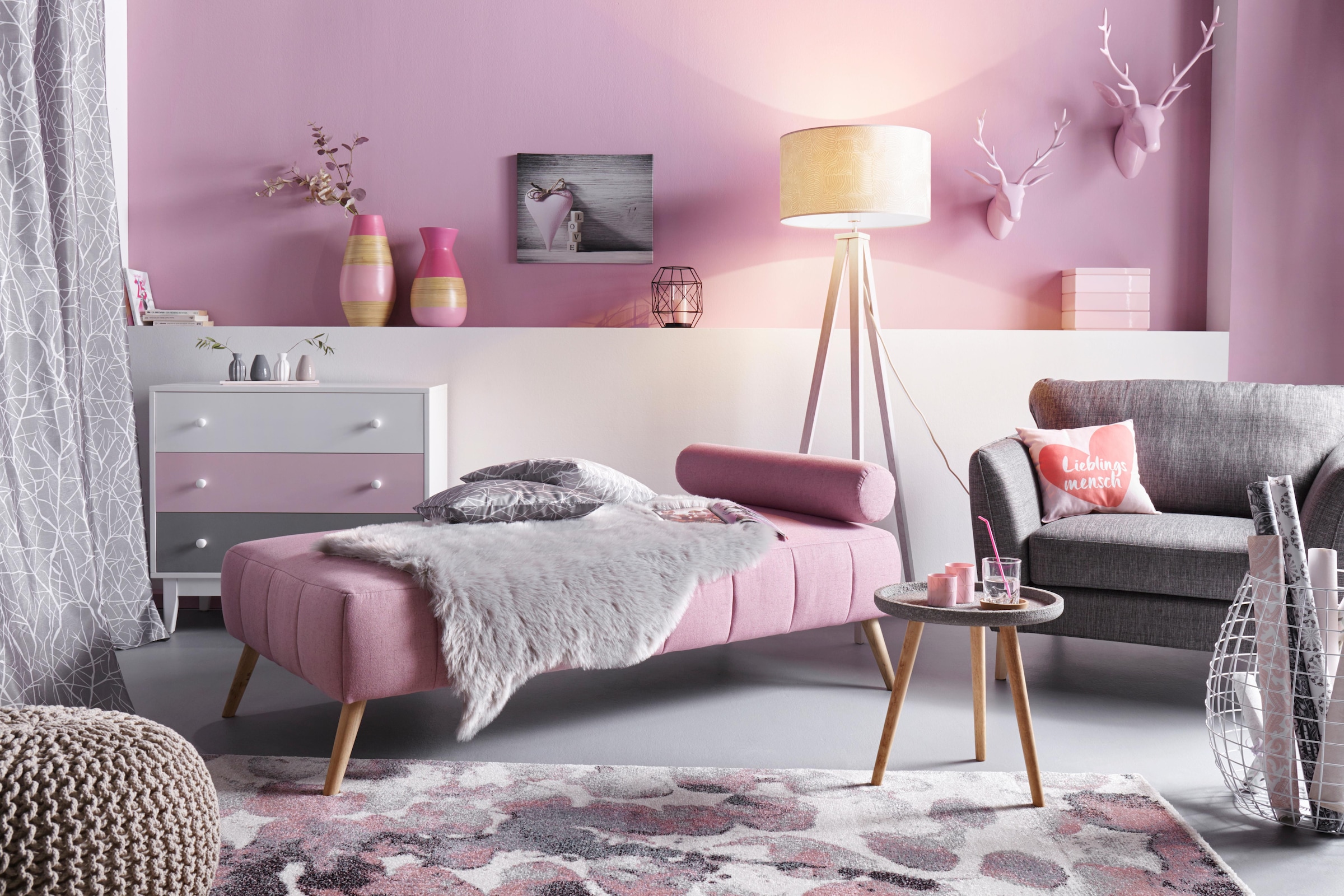 affaire Love Leinwandbild cm Pink«, 50/40 Home bestellen bequem »Heart