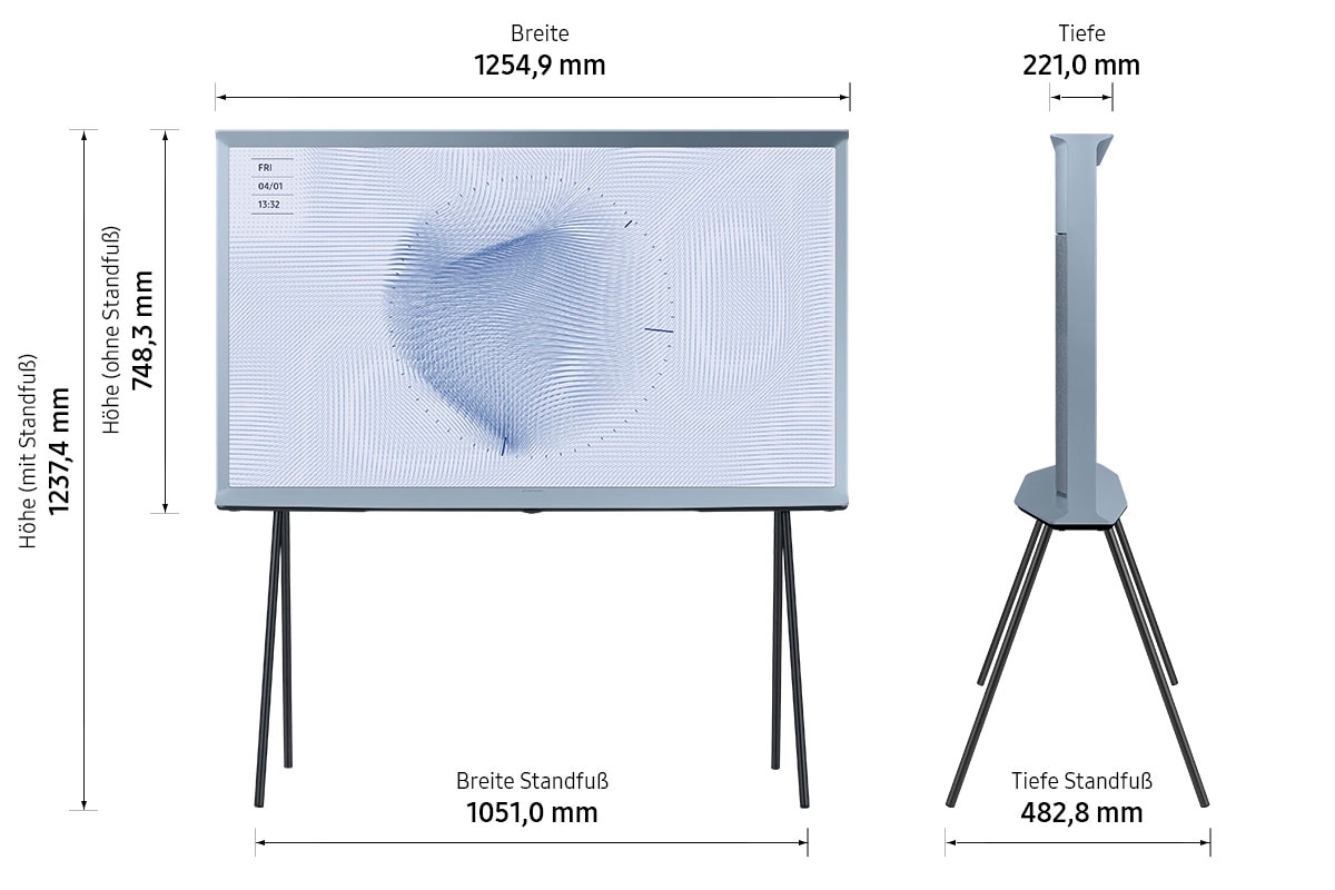 Samsung LED-Fernseher, 138 cm/55 Zoll, Smart-TV-Google TV, ikonisches Design, mattes Display, abnehmbare Standfüße