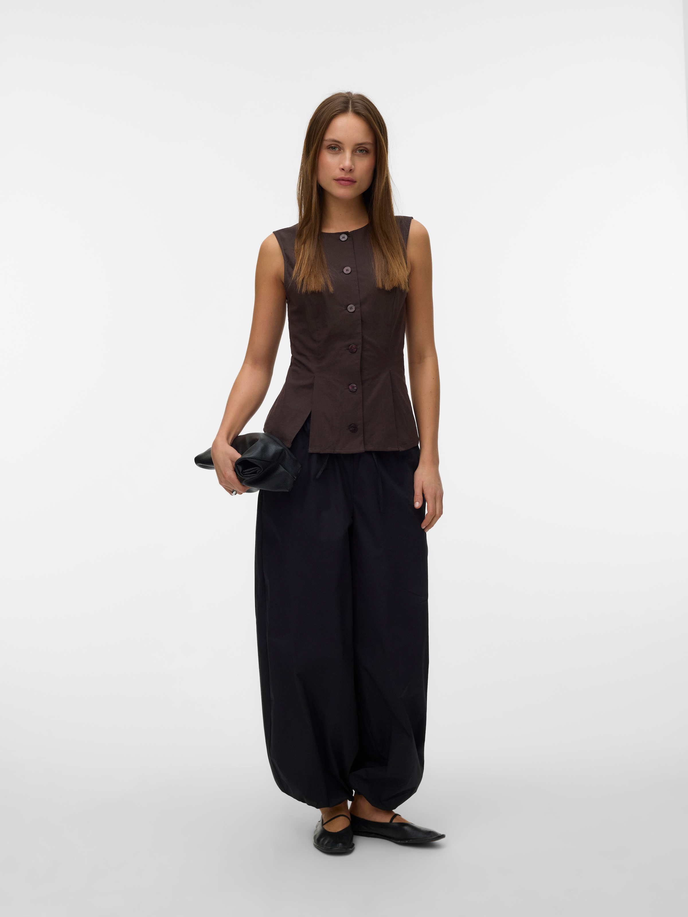 Vero Moda Anzugweste »VMSELMA WAISTCOAT WVN NOOS« Baumwollmischung, mit Leinen