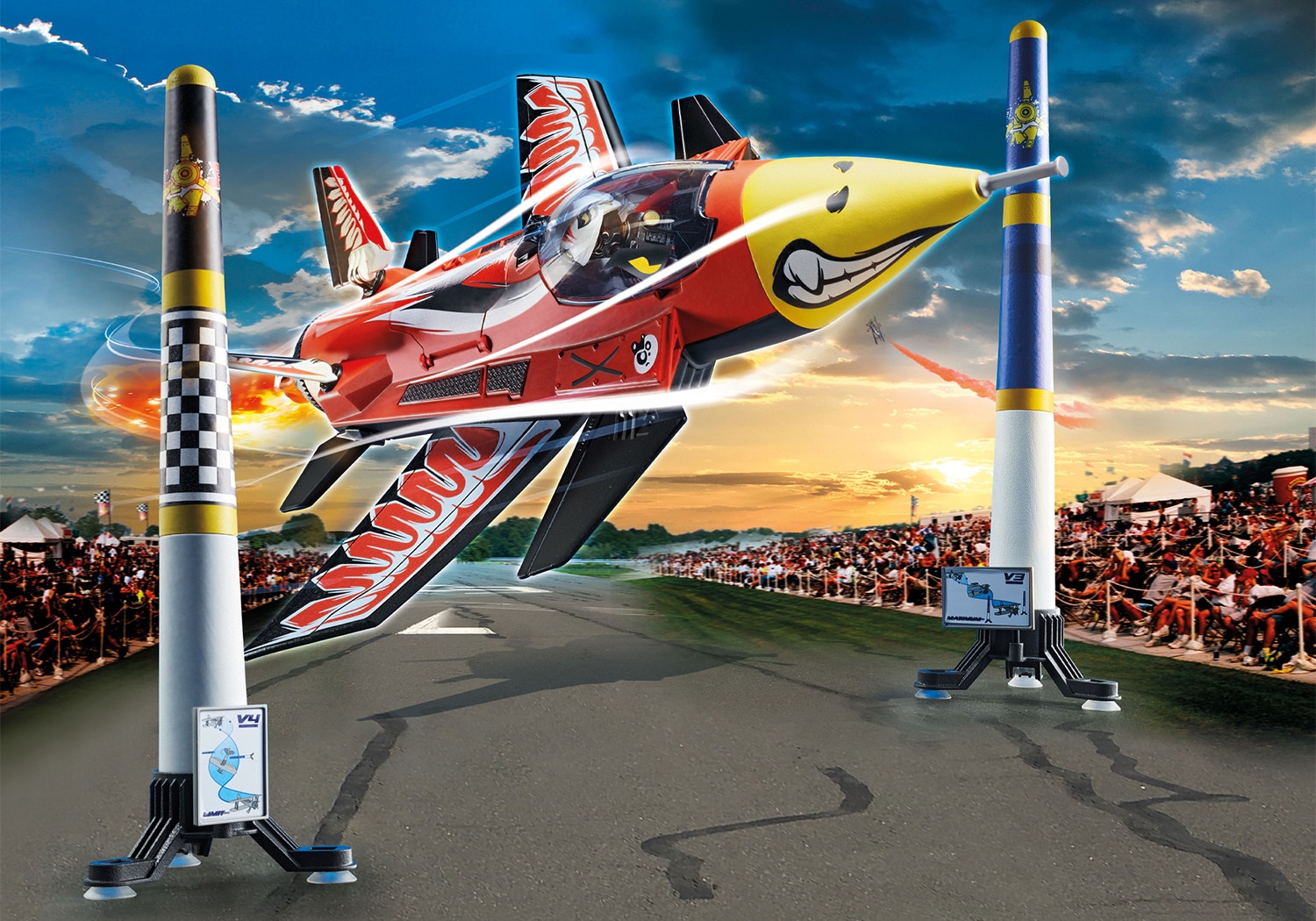 Playmobil® Konstruktions-Spielset »Düsenjet "Eagle" (70832), Air Stuntshow«, (45 St.), Made in Germany