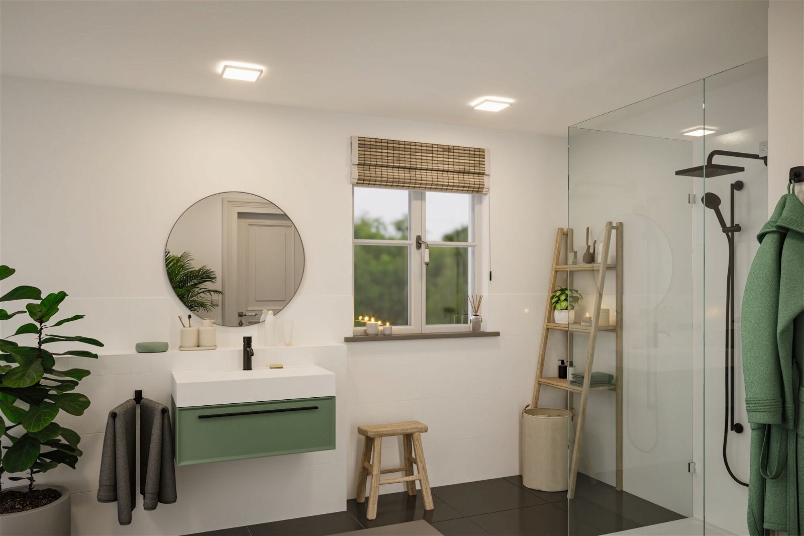 Paulmann LED Panel »Atria Shine IP44 eckig 190x190mm 11,2W 900lm 4000K«, 1 flammig, Backlight