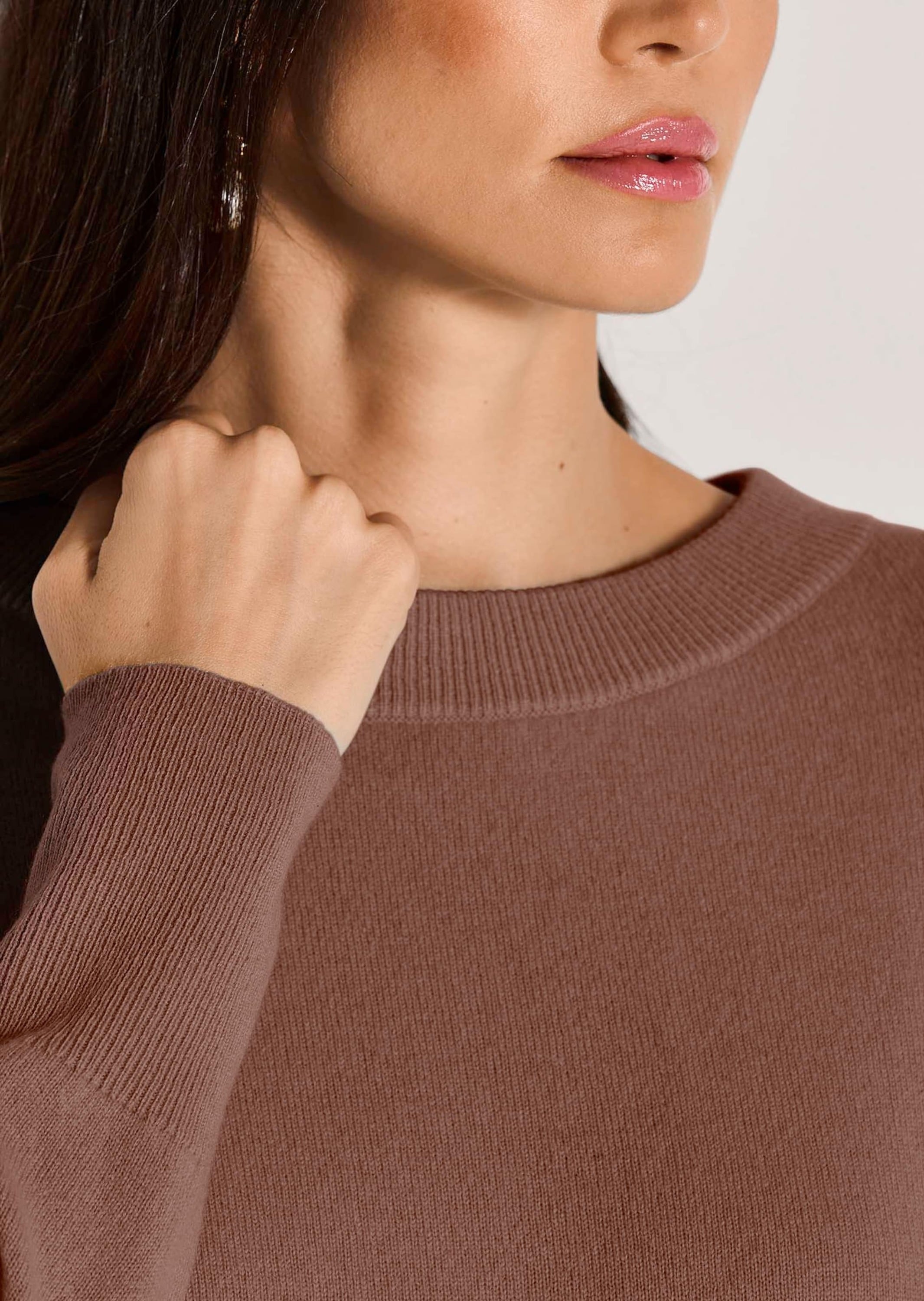 MADELEINE Longpullover »Strickpullover Kaschmir Pullover mit Rundhalsausschnitt«