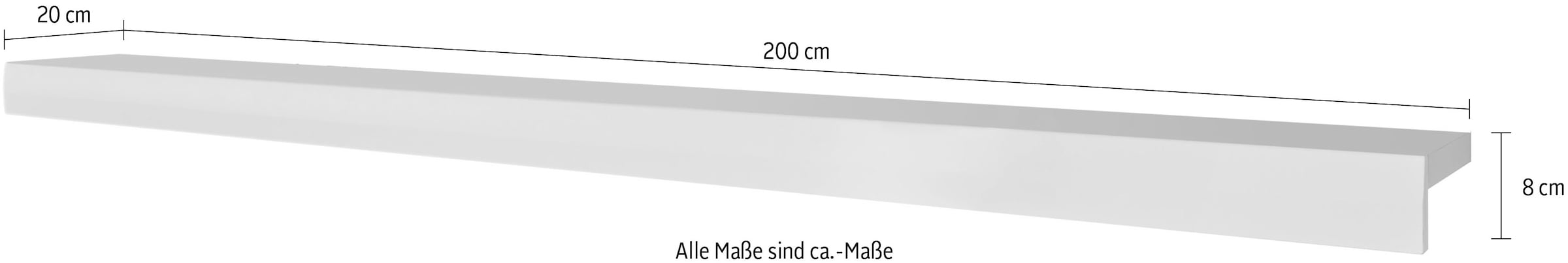 Home affaire Wandregal »SCARA« modernes Design in trendiger Farbe, Breite 200 cm
