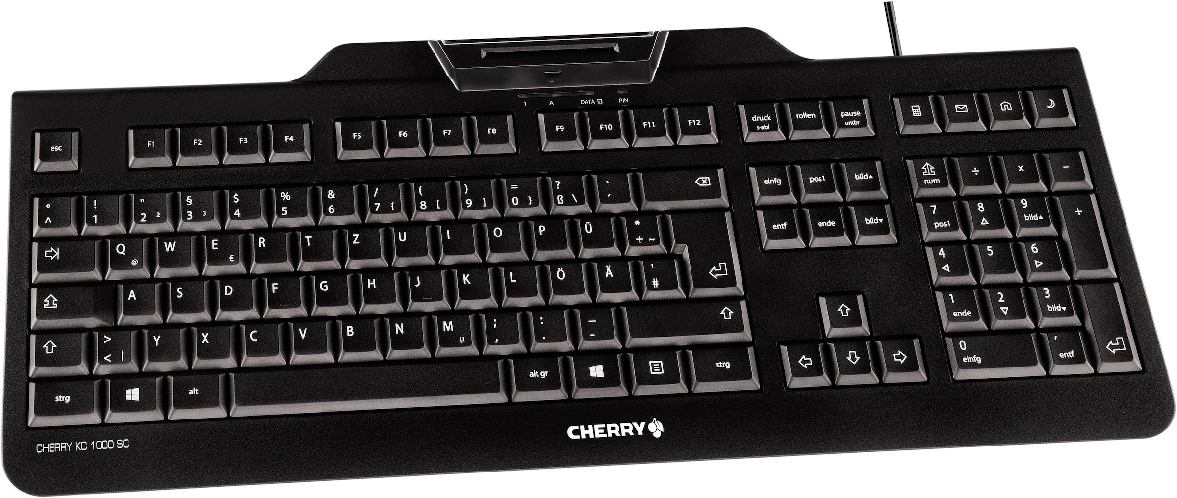Cherry Tastatur »KC 1000 SC Kabelgebundene Chipkarten Tastatur, Schwarz, USB«, (Ziffernblock-Windows-Sperrtaste)