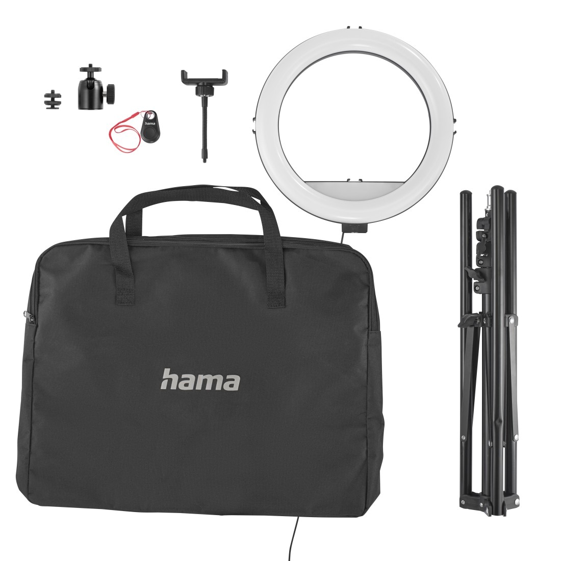 Hama Ringlicht »Handy-Ringlicht mit Stativ für Selfies, Videos (210 cm, 160  LED, 12\