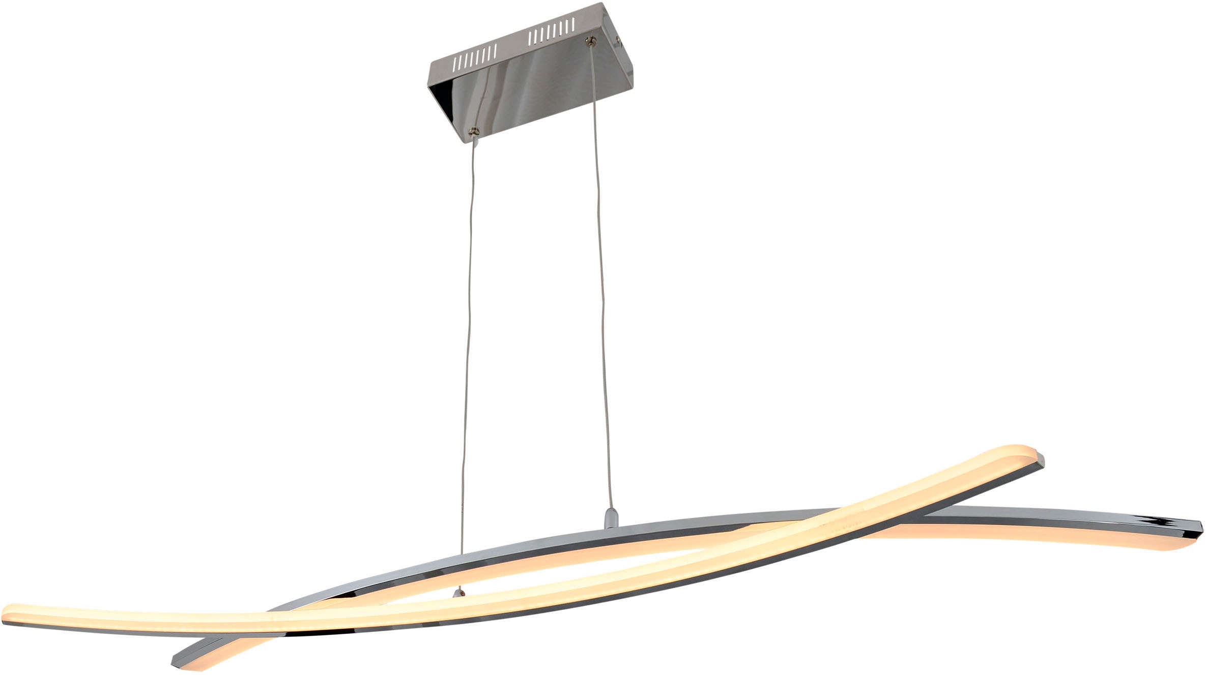 näve LED Pendelleuchte »Theo« LED-Modul 1 Stk. Warmweiß chromfarben, dimmbar mit Phasenan- und -abschnitt Dimmer, L: 72cm