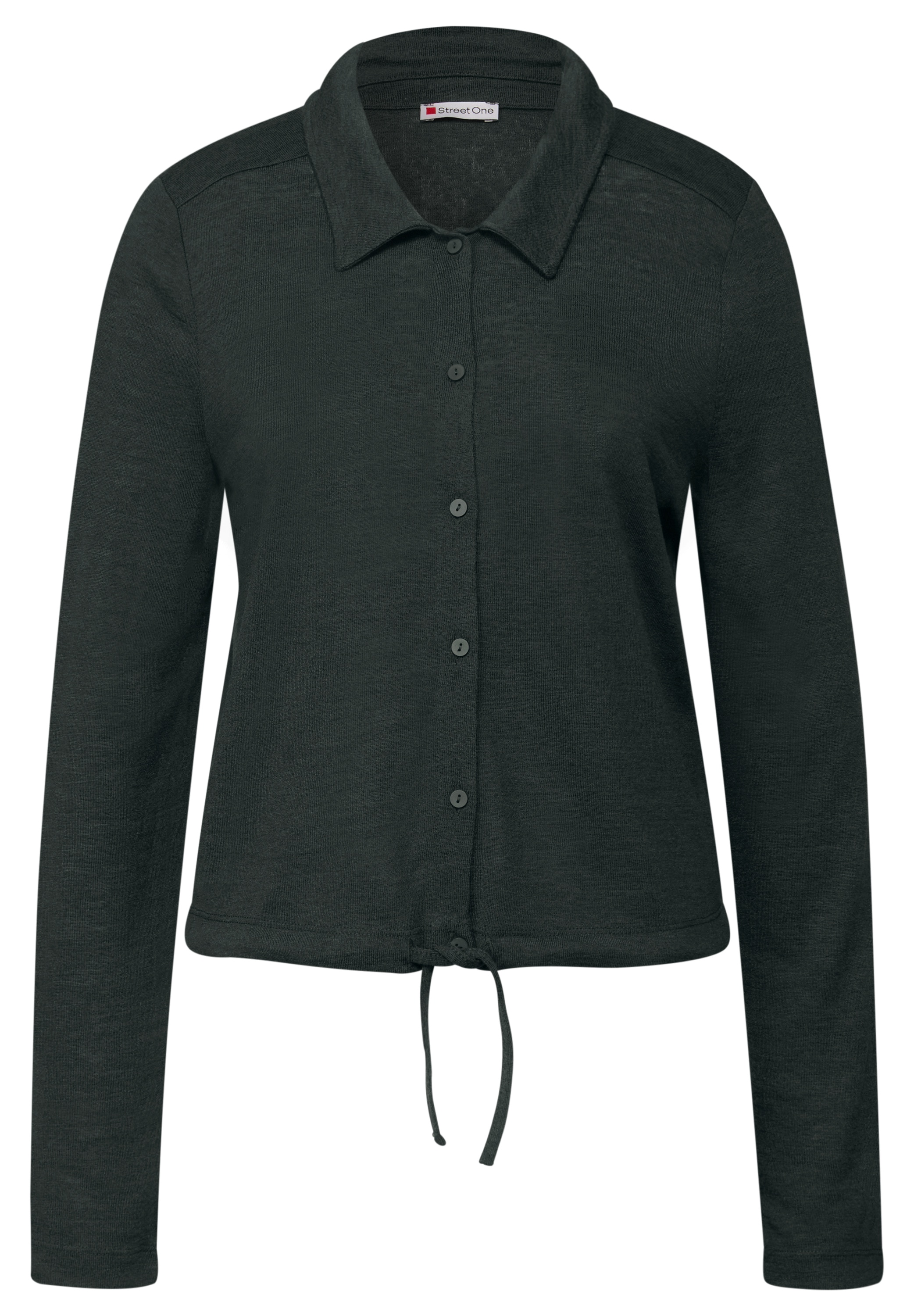 STREET ONE Strickjacke, mit Hemdkragen und Knopfleiste