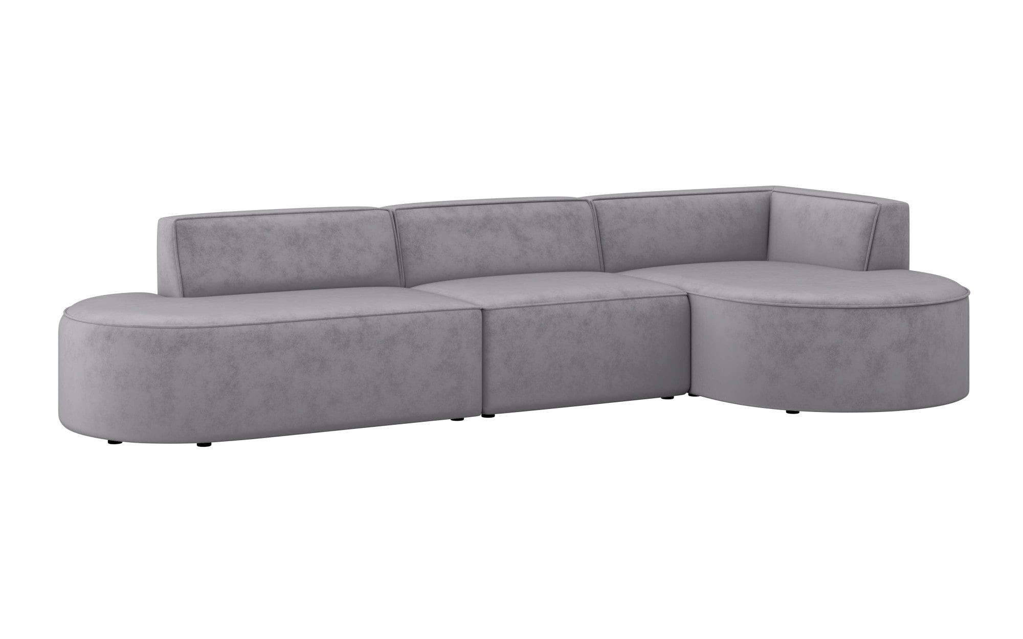 andas Ecksofa »Ecksofa EIVIND mit Ottomane rechts/links, Maße: B/H/T 343/159/72 cm«, L-Form mit Wellenunterfederung, auch in Feincord und Bouclé