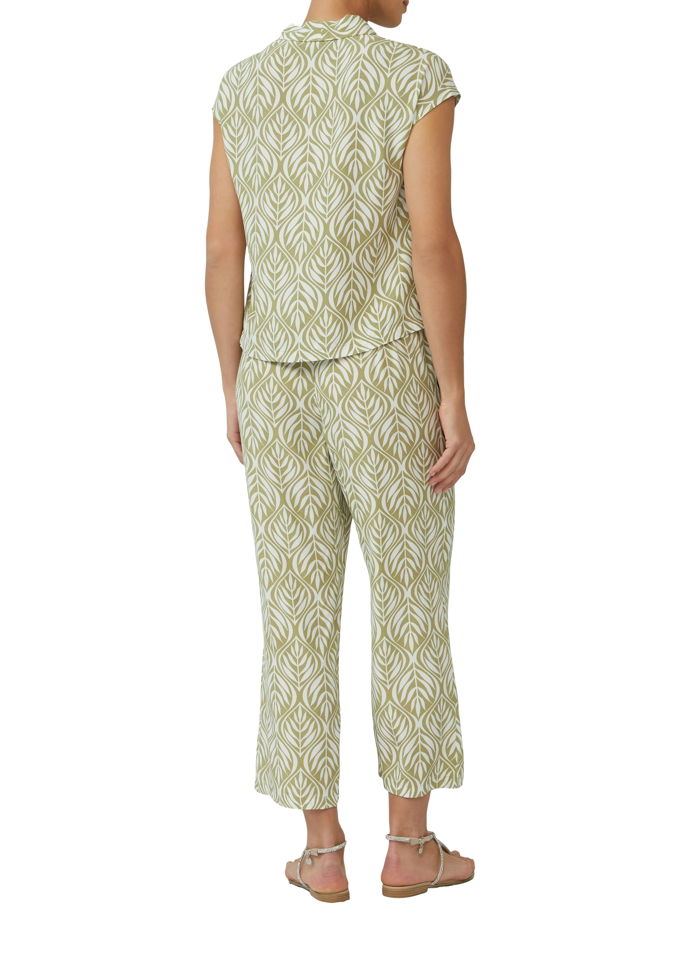 s.Oliver BLACK LABEL Kurzarmbluse mit All-Over Print