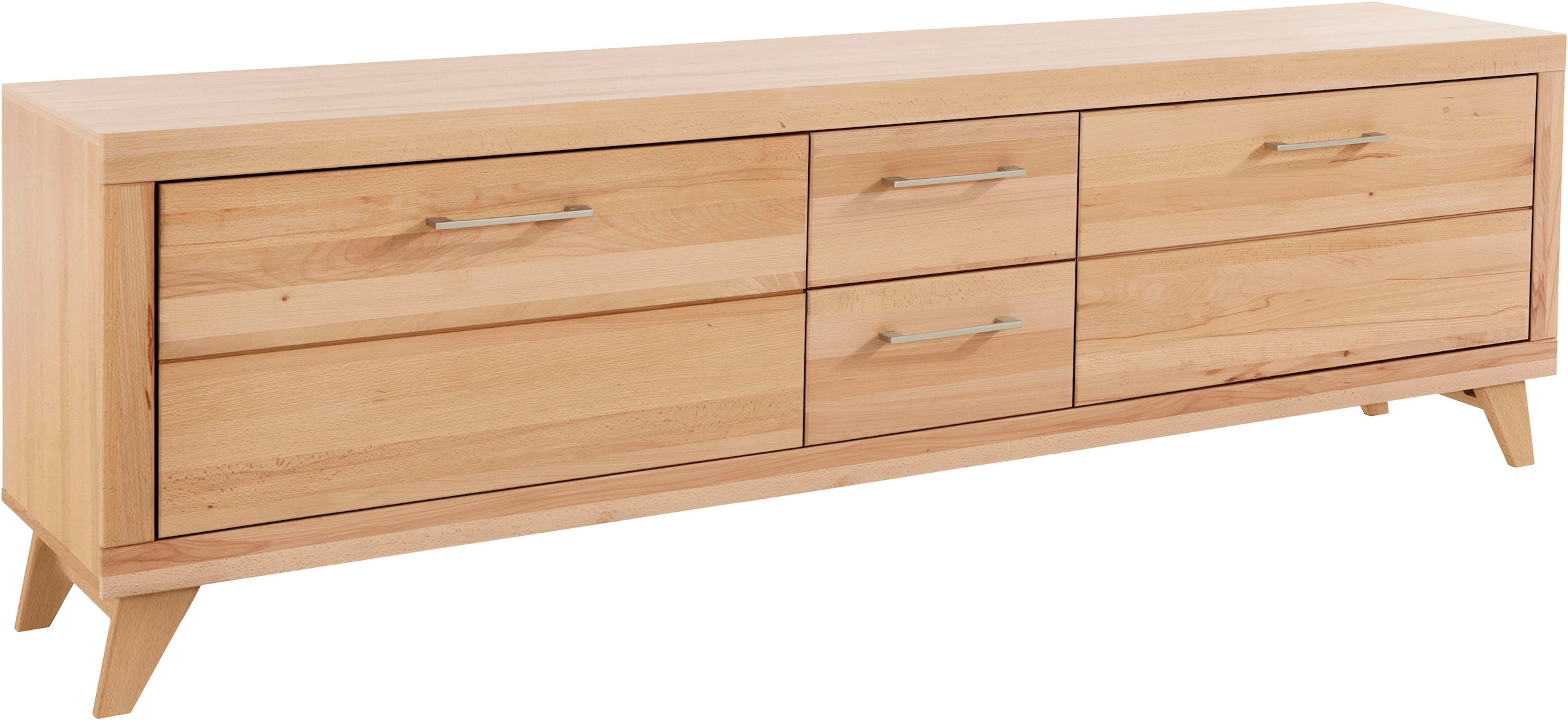 VOGL Möbelfabrik Lowboard »1237«, Massivholzfront, Breite ca. 211 cm, mit Softclose Funktion