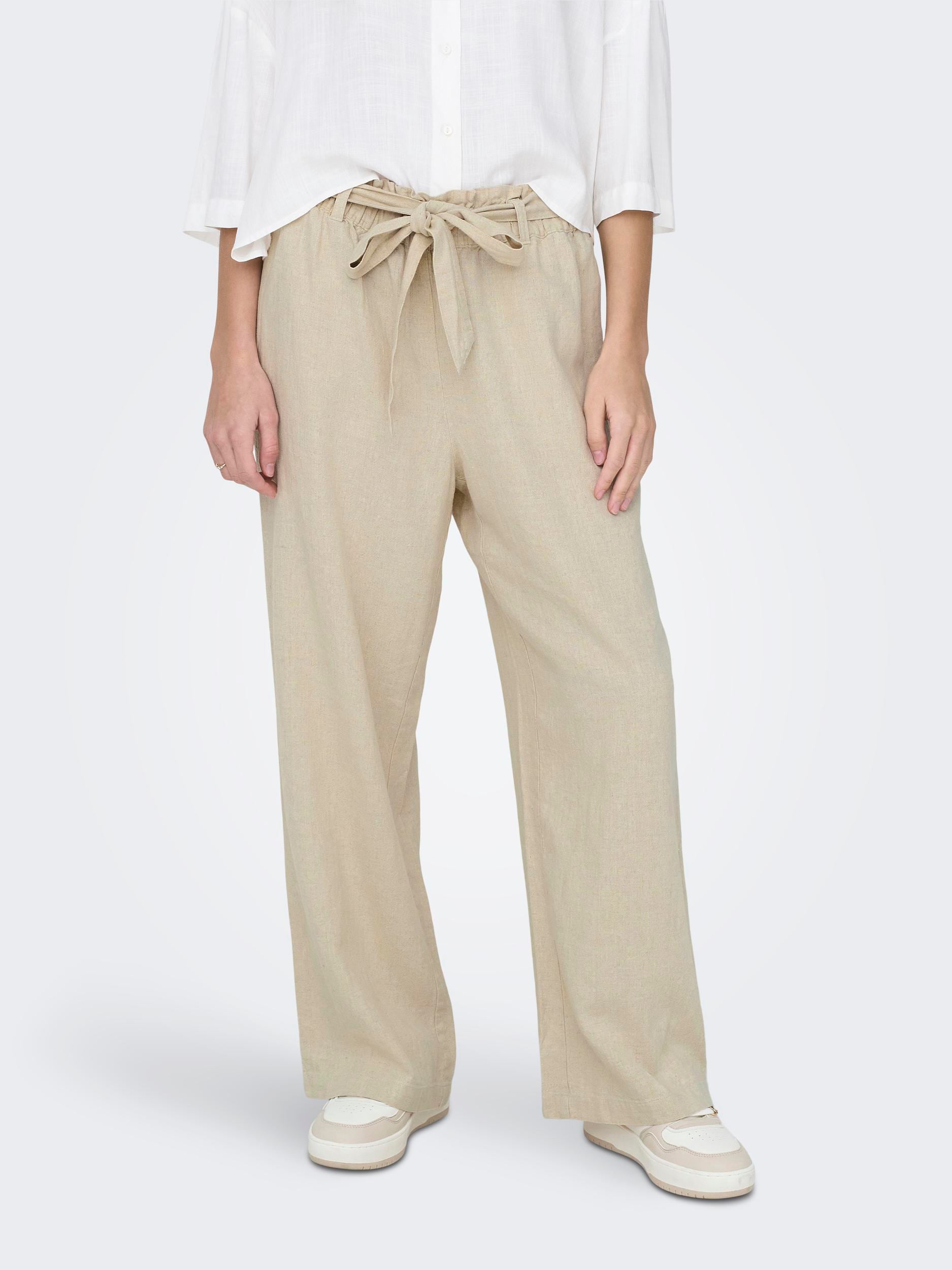 Culotte »JDYSAY MW LINEN BELT PANT WVN NOOS«