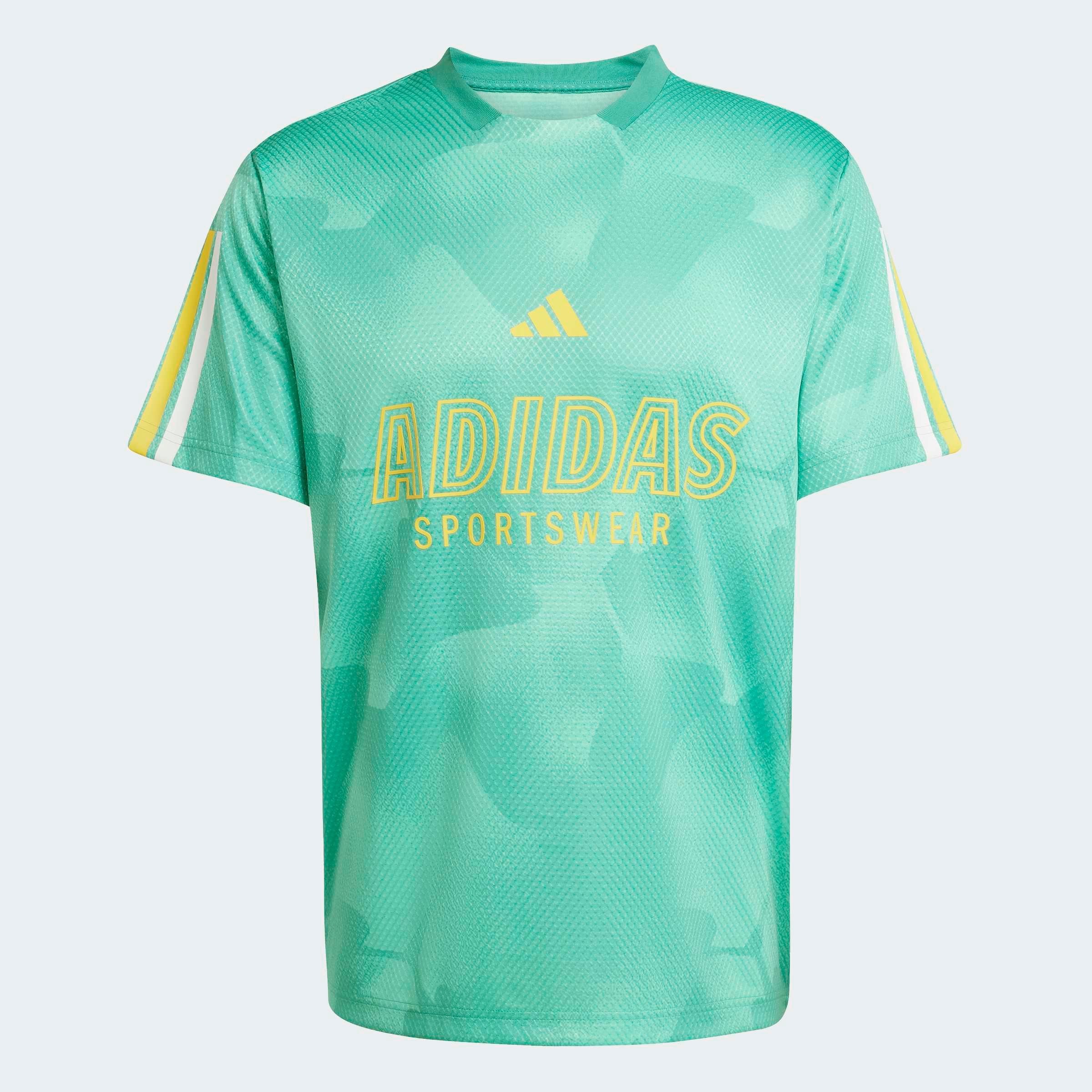 adidas Sportswear T-Shirt »HOUSE OF TIRO NATIONS PACK« sportlicher Schnitt, kurze Ärmel, mit Grafik und Allover-Print
