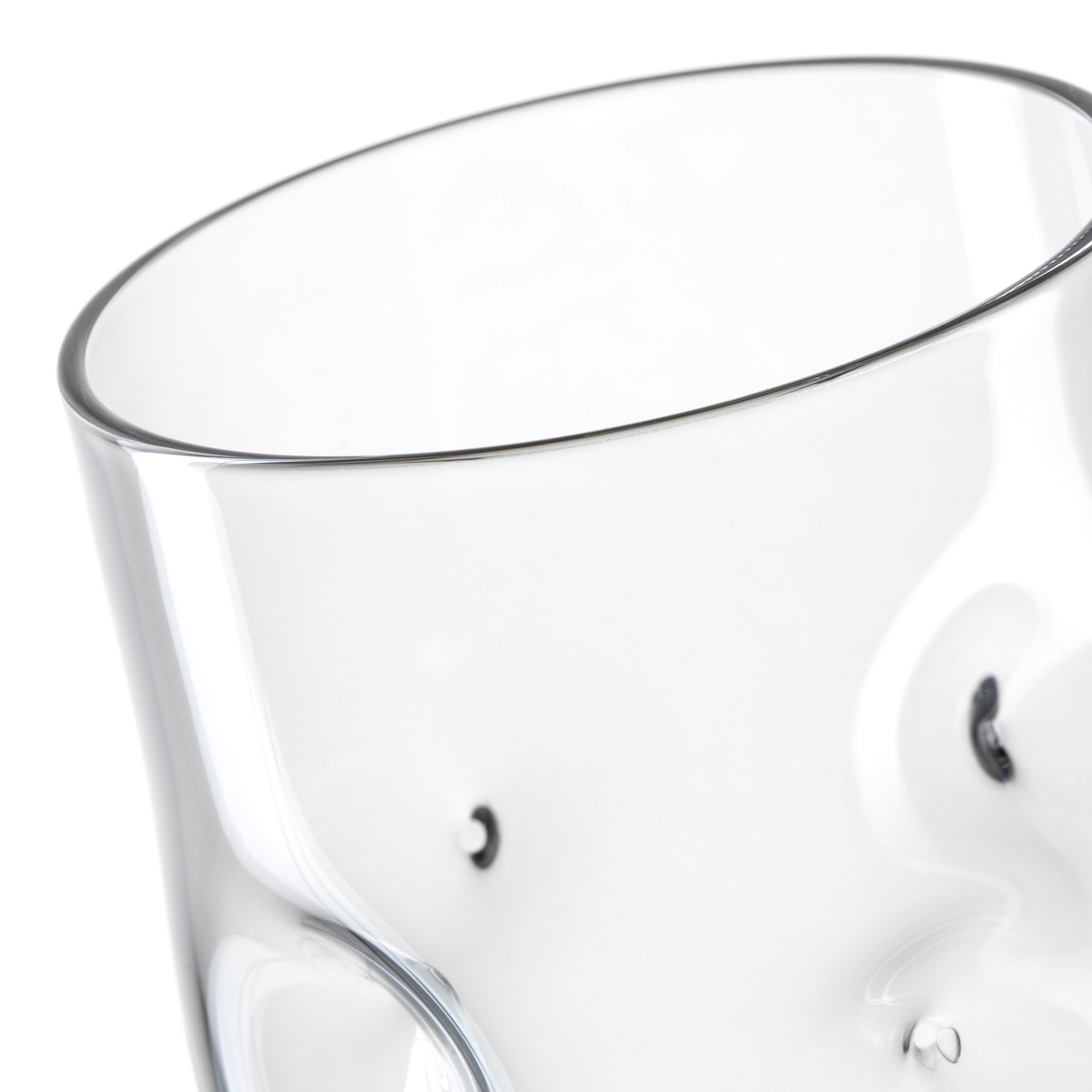 LEONARDO Gläser-Set »Trinkglas VESUVIO, 300 ml, 4er-Set« konische Form, markantes Design - mit Einquetschungen