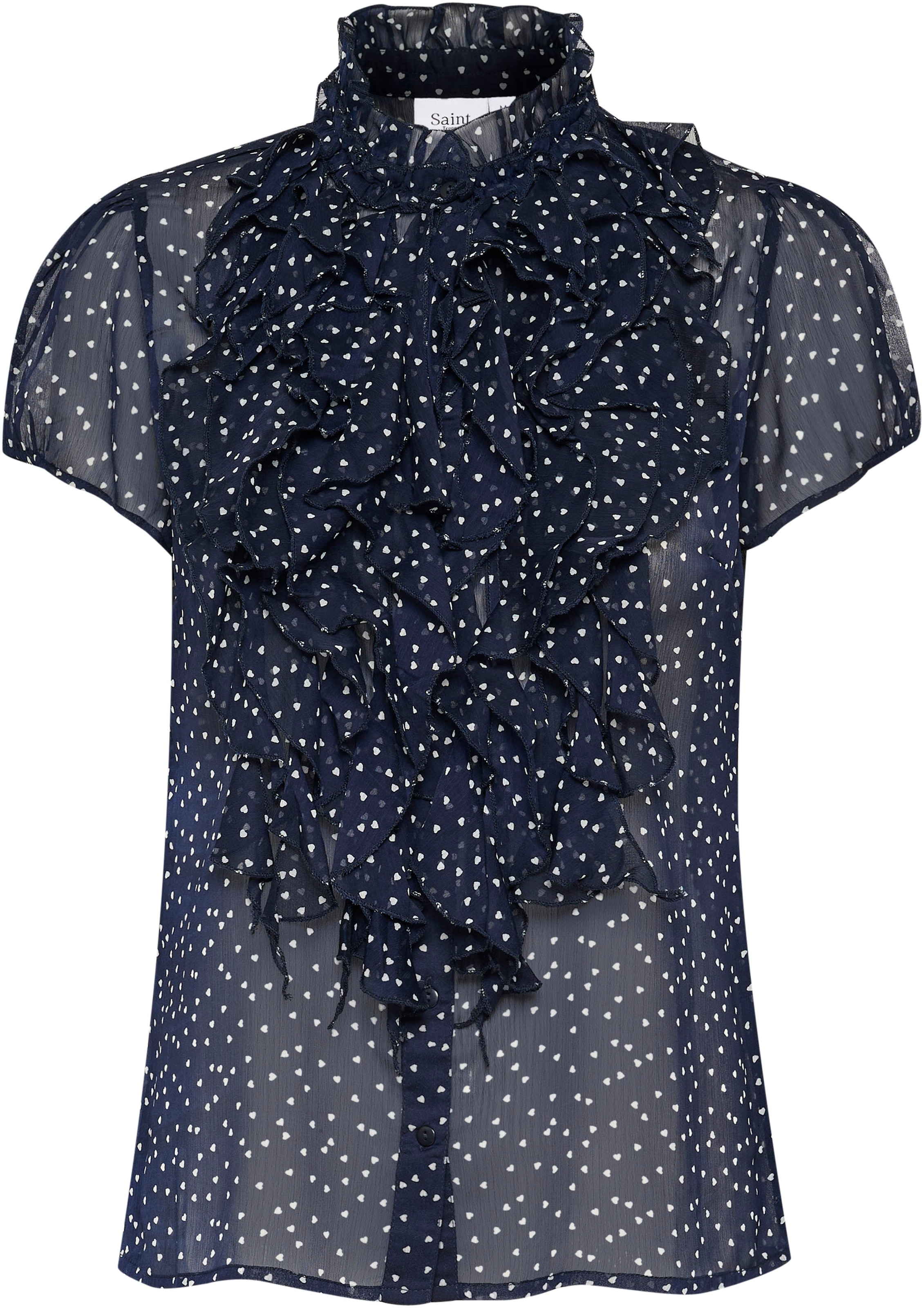 Saint Tropez Rüschenbluse »LiljaSZ Crinkle SS Shirt«