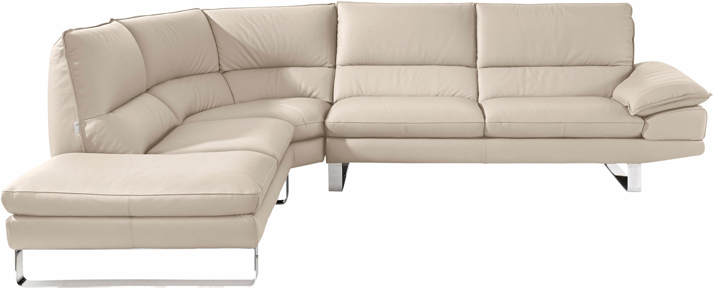 CALIA ITALIA Ecksofa »Dave, italienisches Designsofa mit erstklassigem Sitzkomfort, L-Form« mit tollen Lederbezügen