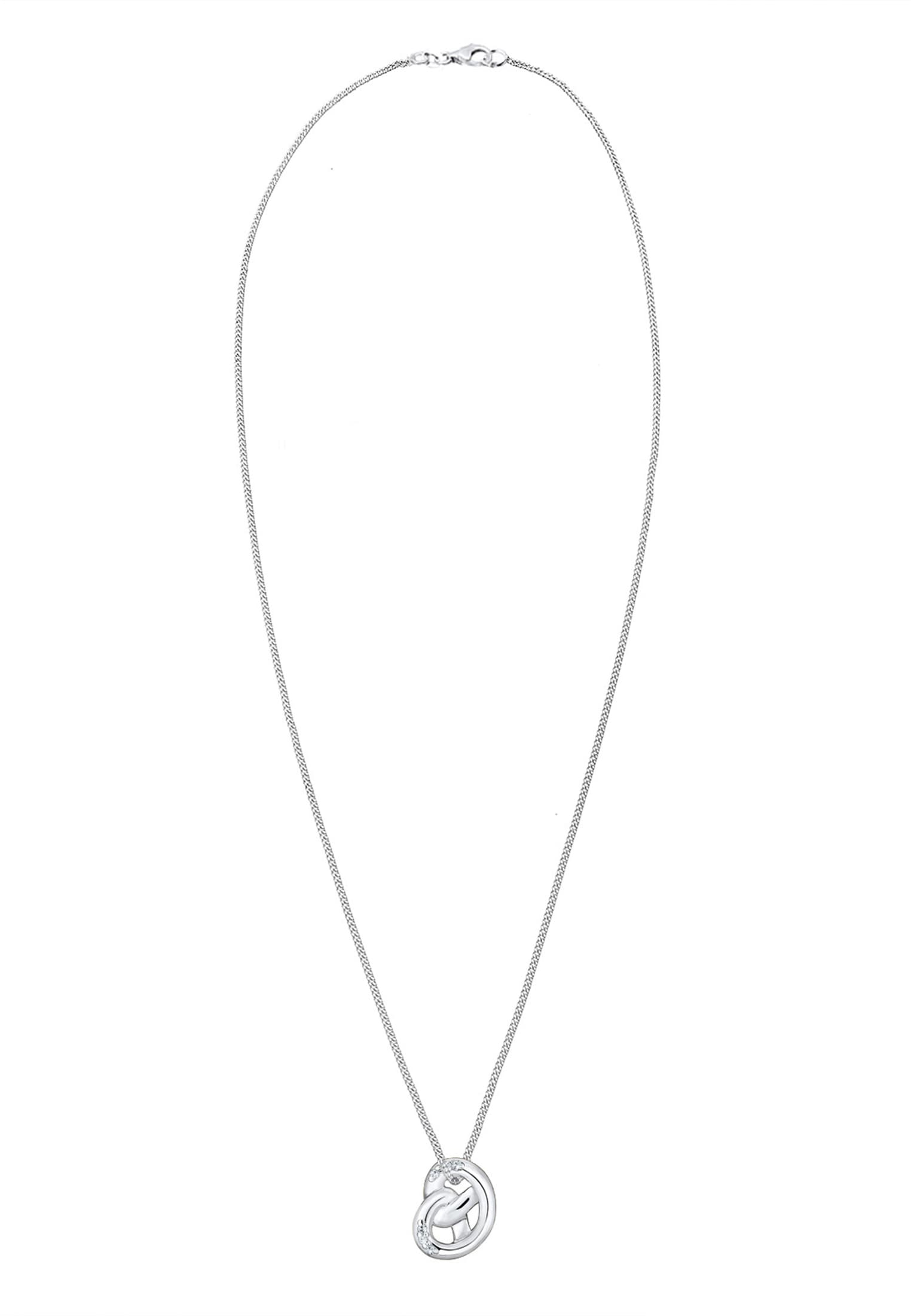 Elli Silberkette »Halskette Brezel Kristalle 925 Sterling Silber«