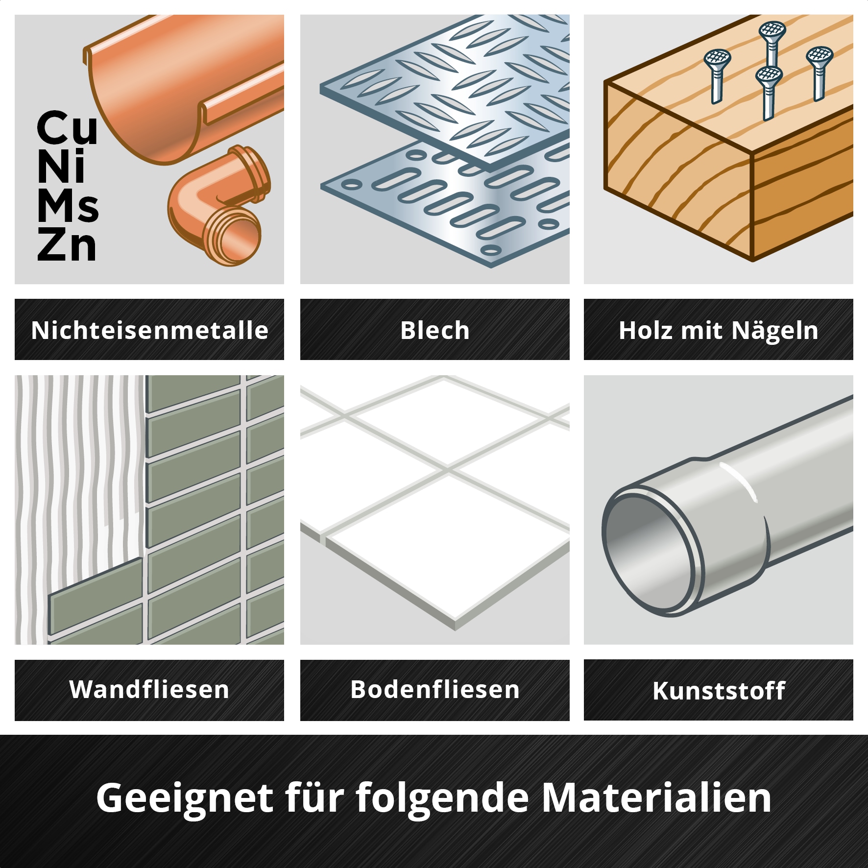 Einhell Tauchsägeblatt 6 Stk. tlg. 6-tlg. Multitool-Set