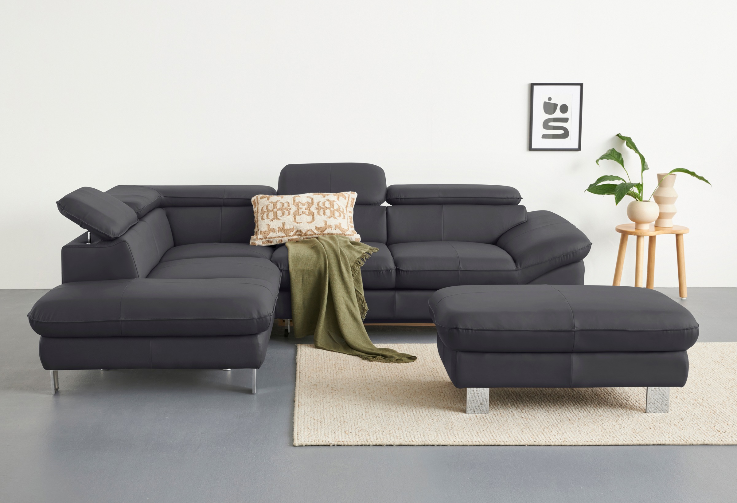 COTTA Ecksofa »Driver L-Form«, mit Kopfteilverstellung, wahlweise mit Bettfunktion & Bettkasten