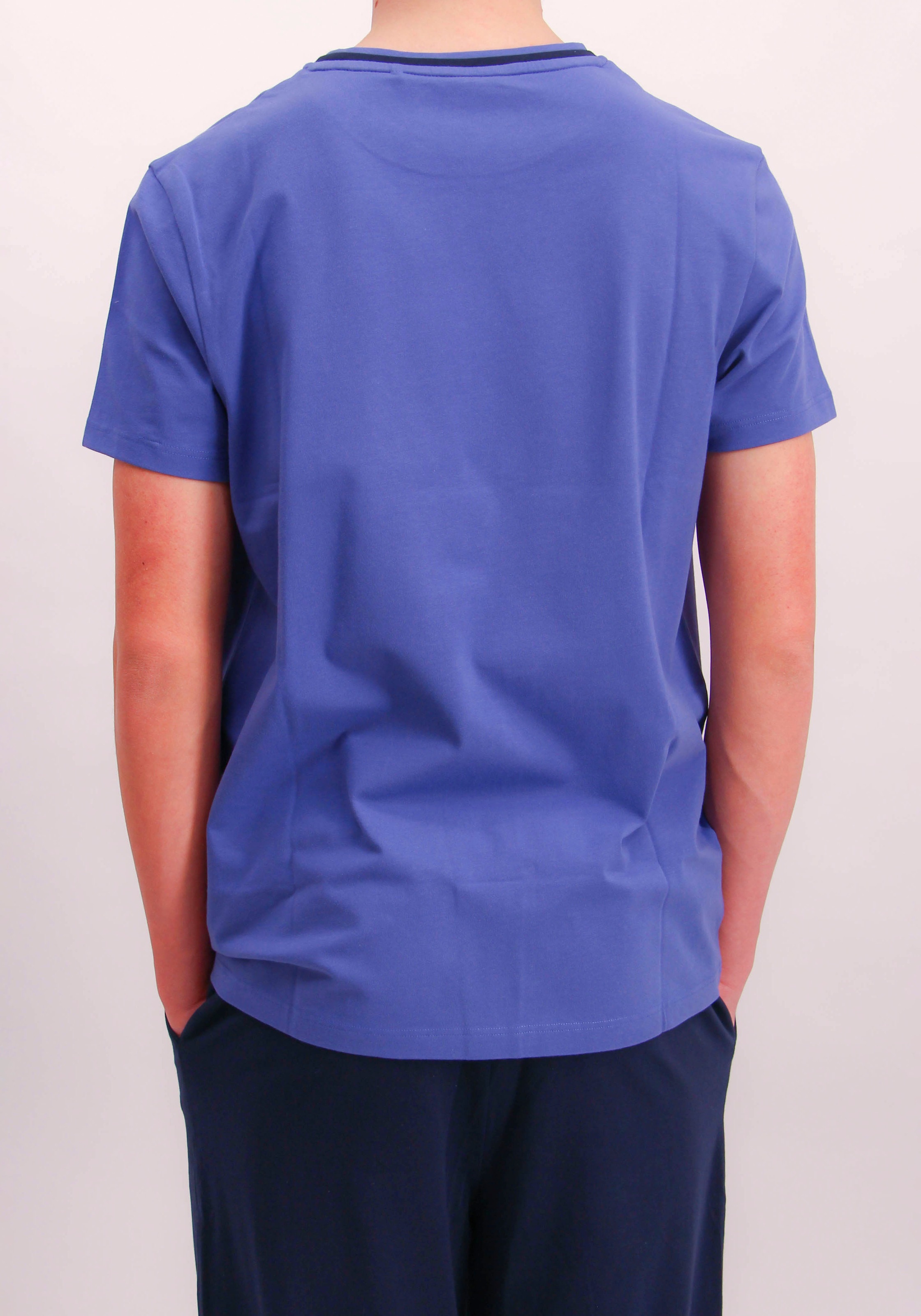 JOOP! Pyjamaoberteil »T-Shirt« Kontrastfarbiger Halsausschnitt