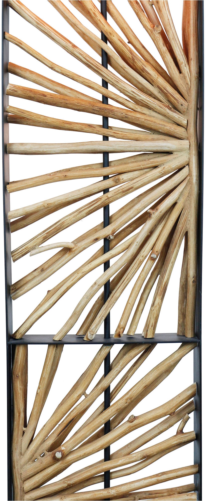 SalesFever Stehlampe »Treibholz« E27 1 Stk. Schirm innen goldfarben