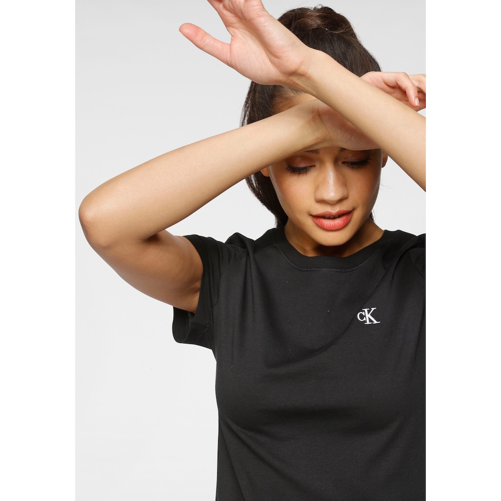 Calvin Klein Jeans T-Shirt »CK EMBROIDERY SLIM TEE«, mit gesticktem CK Logo auf der Brust