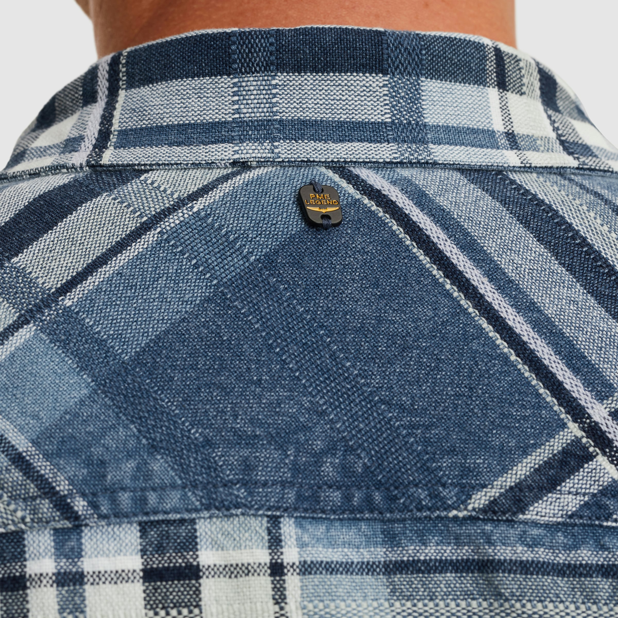 PME LEGEND Langarmhemd mit Karo Muster