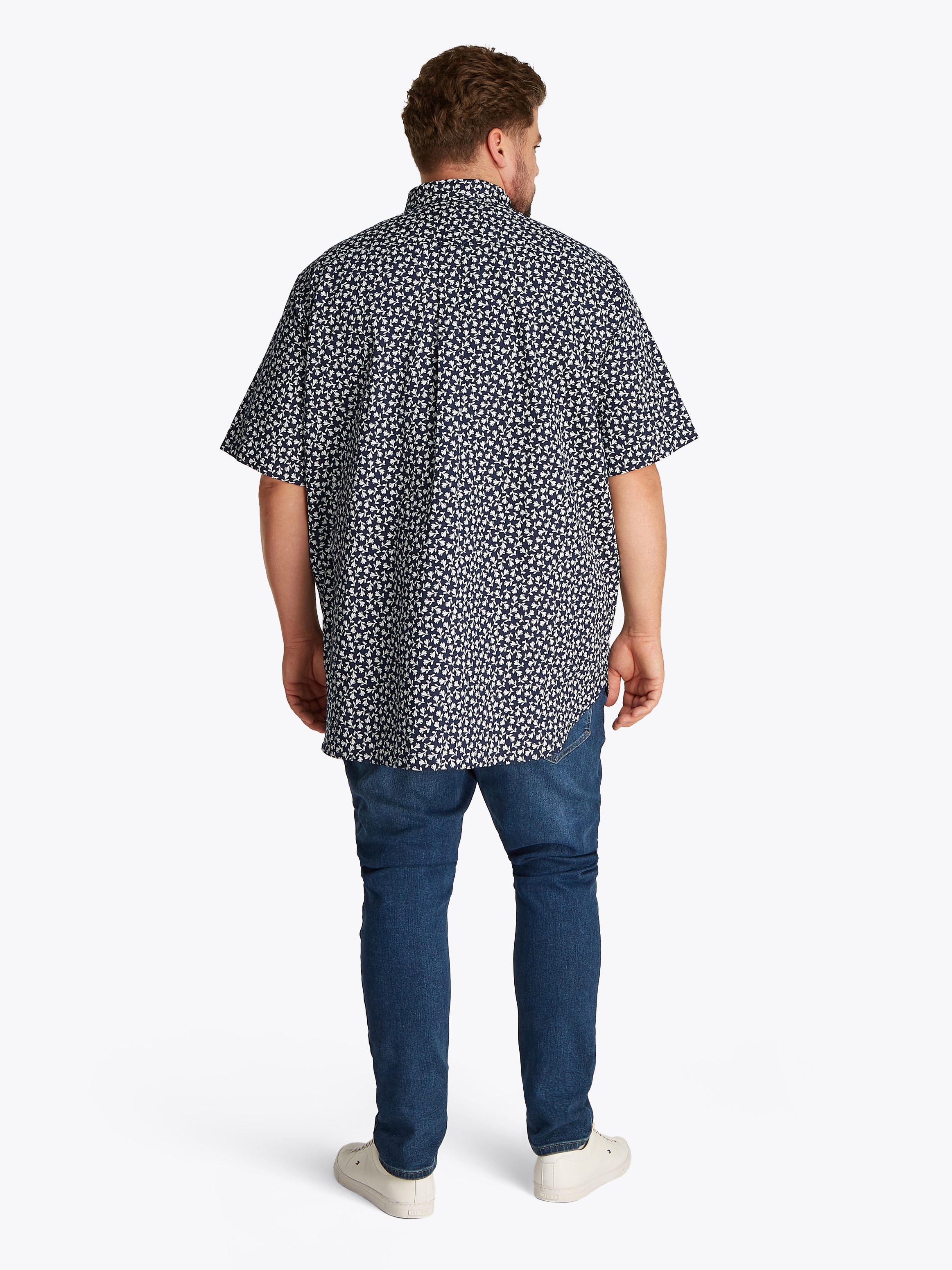 Tommy Hilfiger Big & Tall Kurzarmhemd »BT-LINEN BLEND MPRINT«, mit Allover-Print, Große Größen