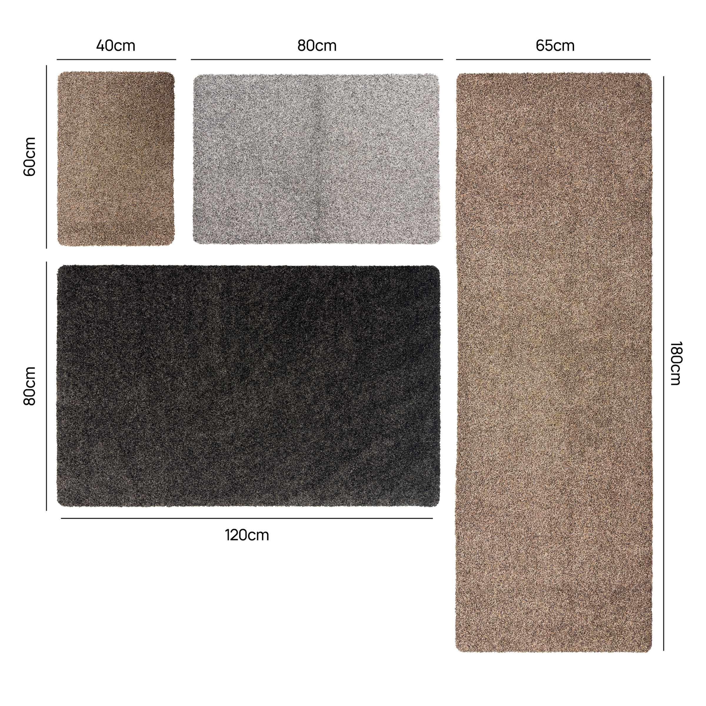 OTTO home Fußmatte »Vianne, Schmutzfangmatte Indoor, für Hausflur und Eingangsbereiche« rechteckig 10 mm Höhe Eingangsmatte, rutschfeste Unterseite, meliert, waschbar