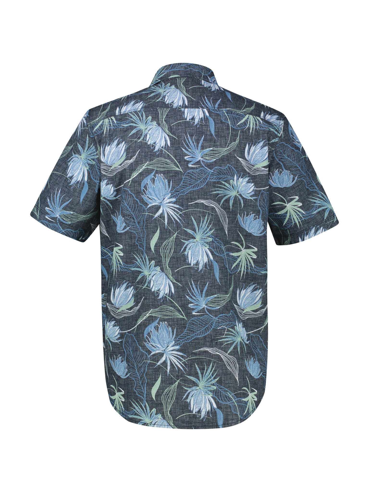 LERROS Kurzarmhemd Kurzarm, aus Polyester und Baumwolle, mit floralem All-over-Print