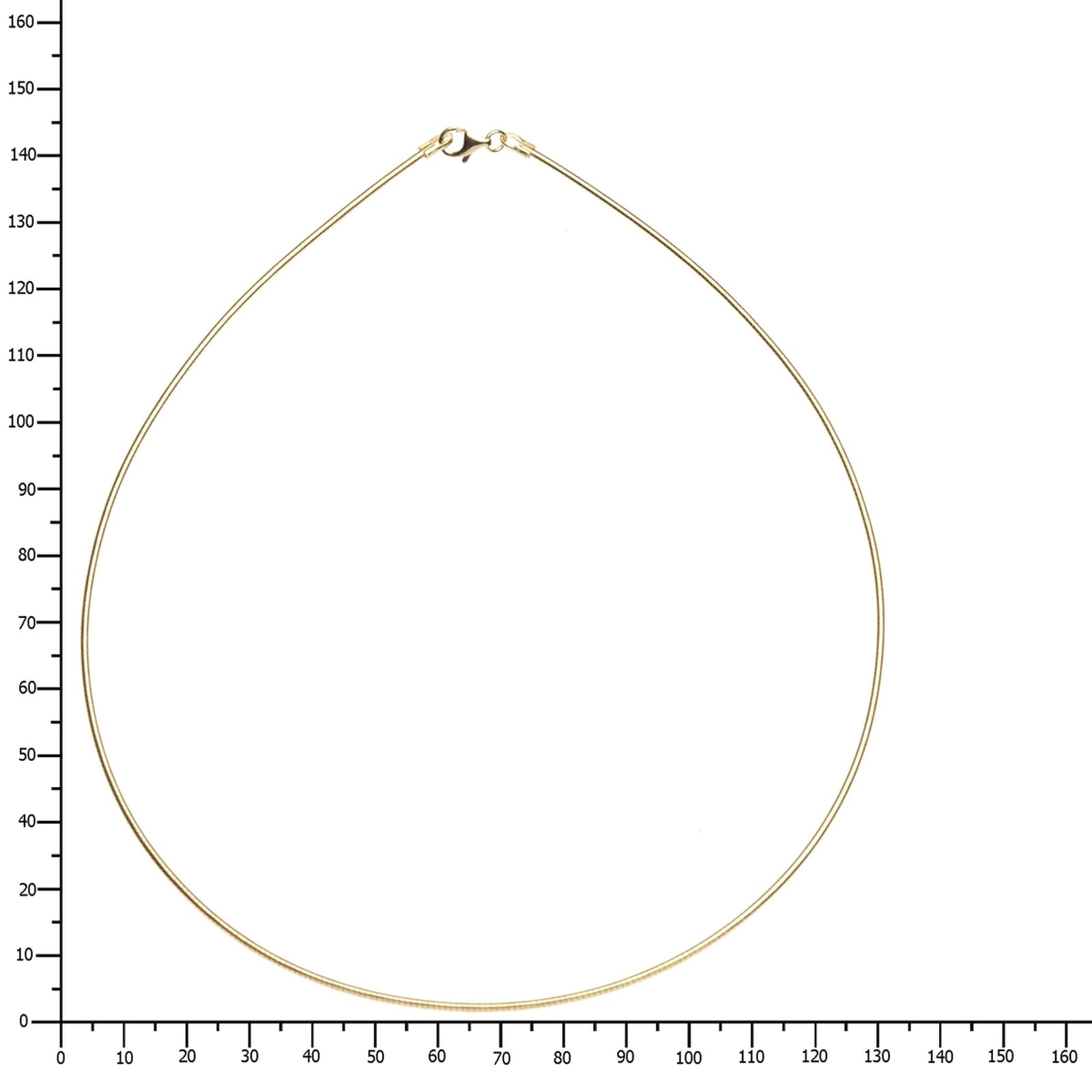 OSTSEE-SCHMUCK Halsreif »- Omega 1,4 mm - Gold 585/000 - ,«