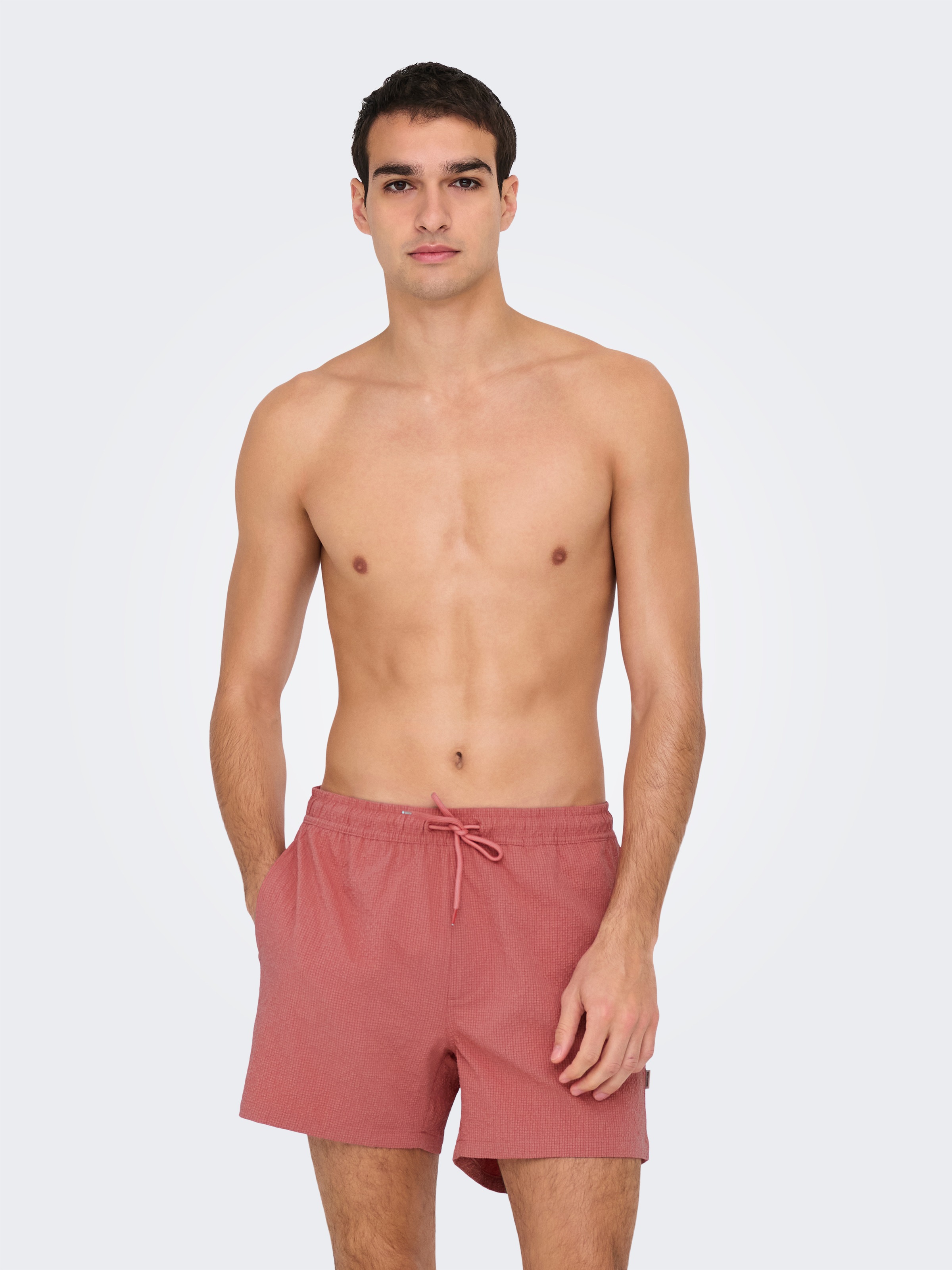 ONLY & SONS Badeshorts »ONSTED LIFE SOLID SEERSUCKER SWIM NOOS«