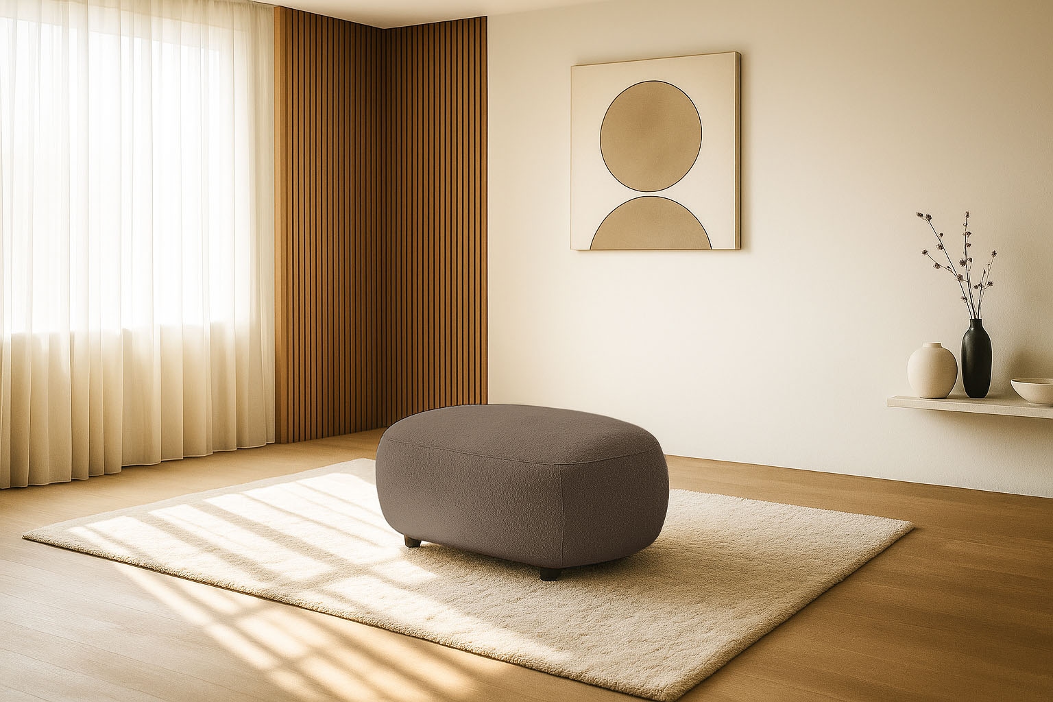 andas Polsterhocker »Ostrup«, schlichtes modernes Design, in verschiedenen Farben