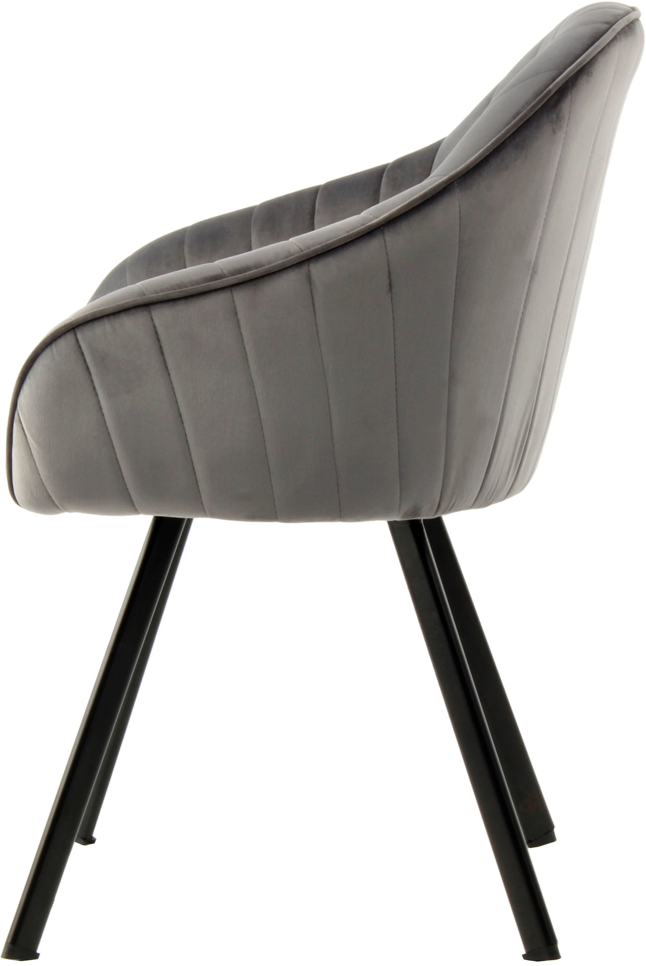 Kayoom Stuhl »Jodie 125 2er-Set, Sitzfläche mit Polsterung«, (Set), 2 St., samtweicher Bezug, bequem, einfarbiges Design