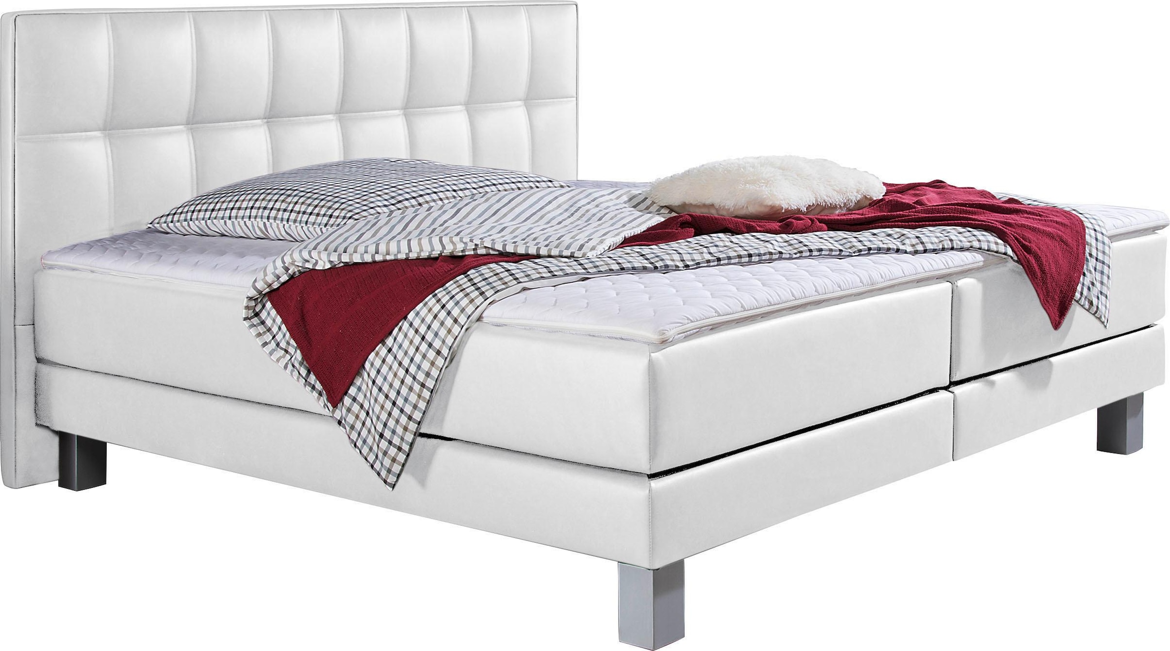 Home affaire Boxspringbett »Tavira« in 4 Breiten, 4 Farben und 3 Matratzenarten, incl. Topper