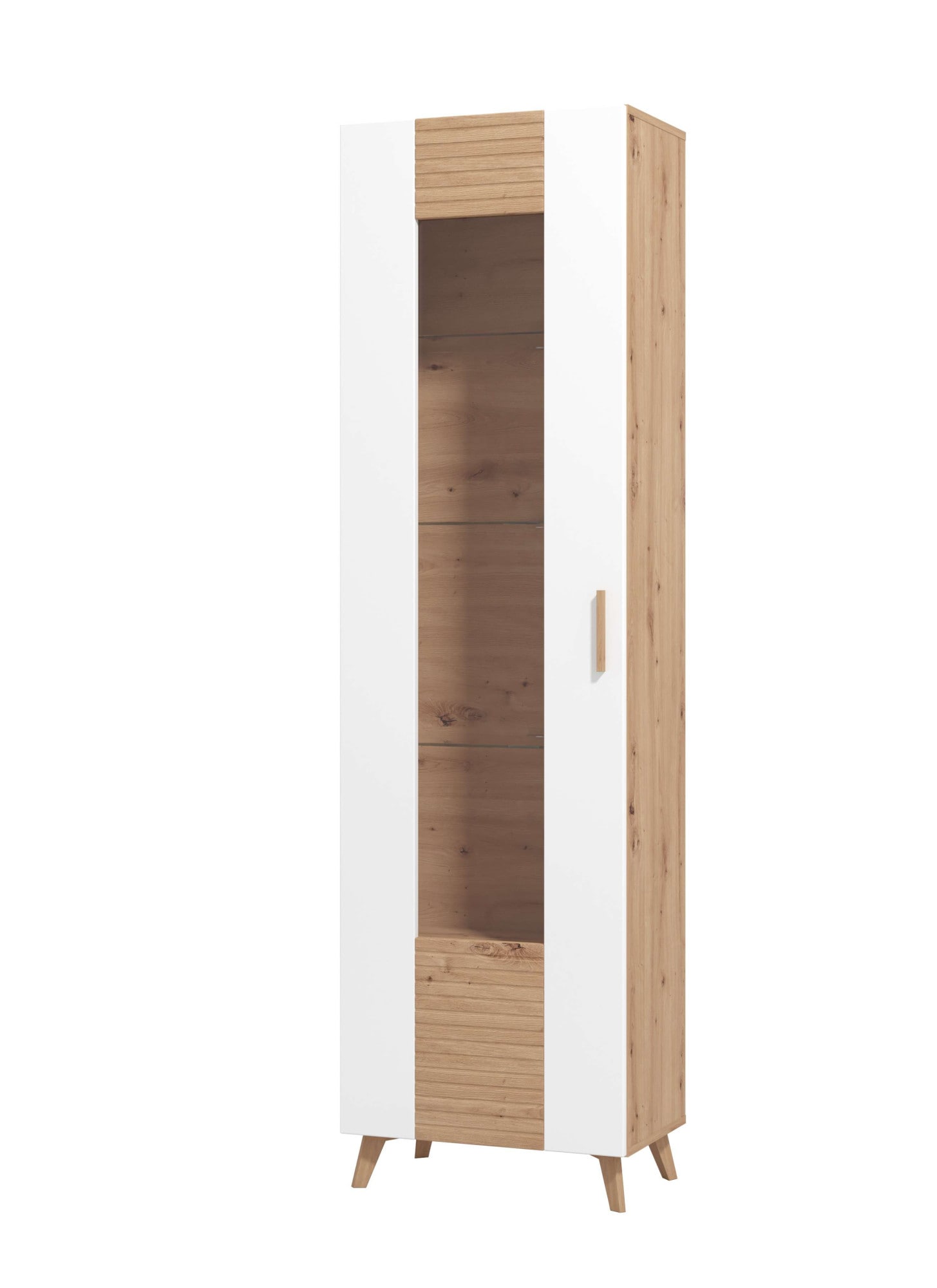 INOSIGN Vitrine »Bretagna Vitrinenschrank, Standvitrine, Showcase«, in trendigen Farben, Glastür, in verschiedenen Varianten erhältlich