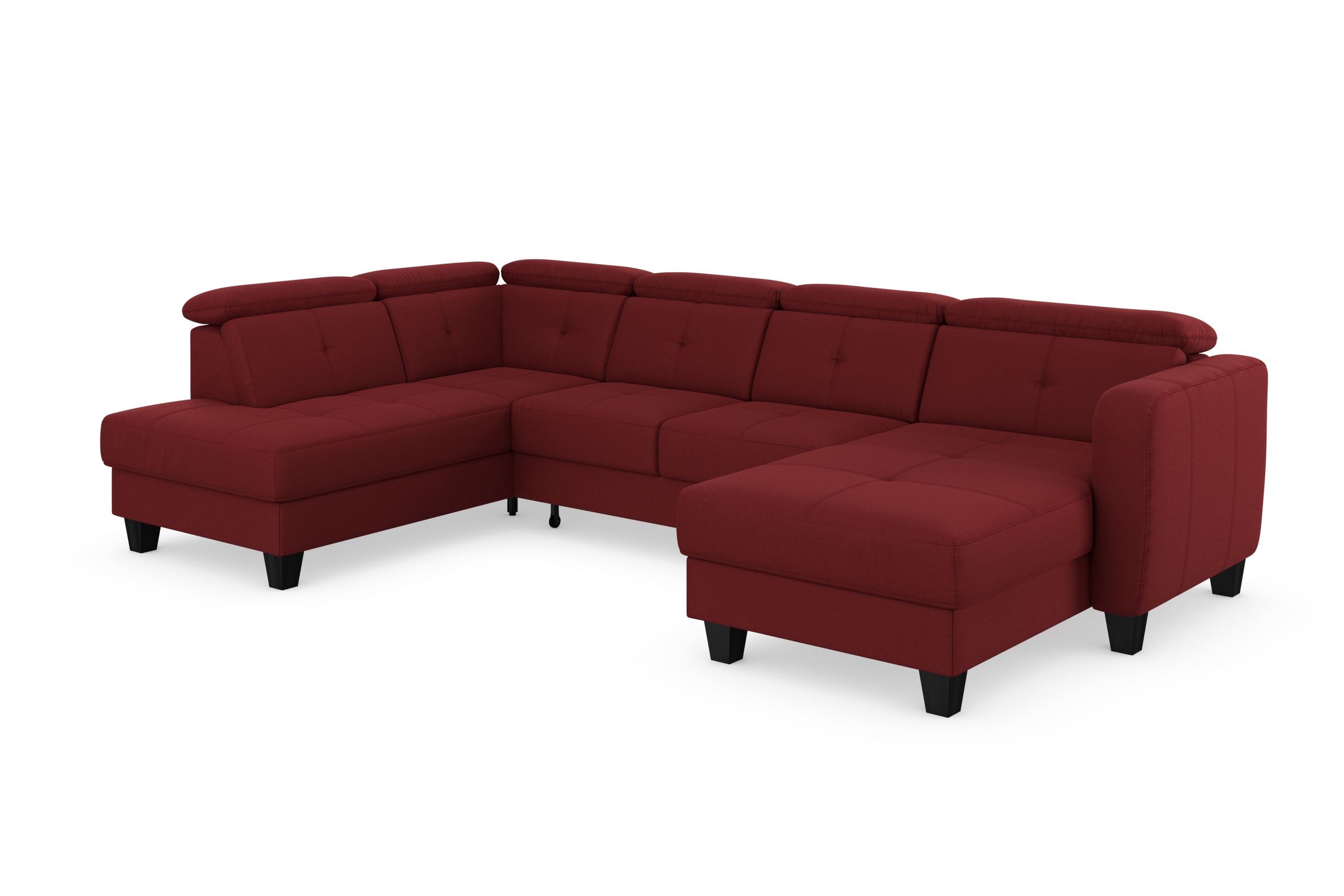 sit&more Wohnlandschaft »Belluci U-Form«, Kopfteilverstellung und Federkern, wahlweise mit Bettfunktion