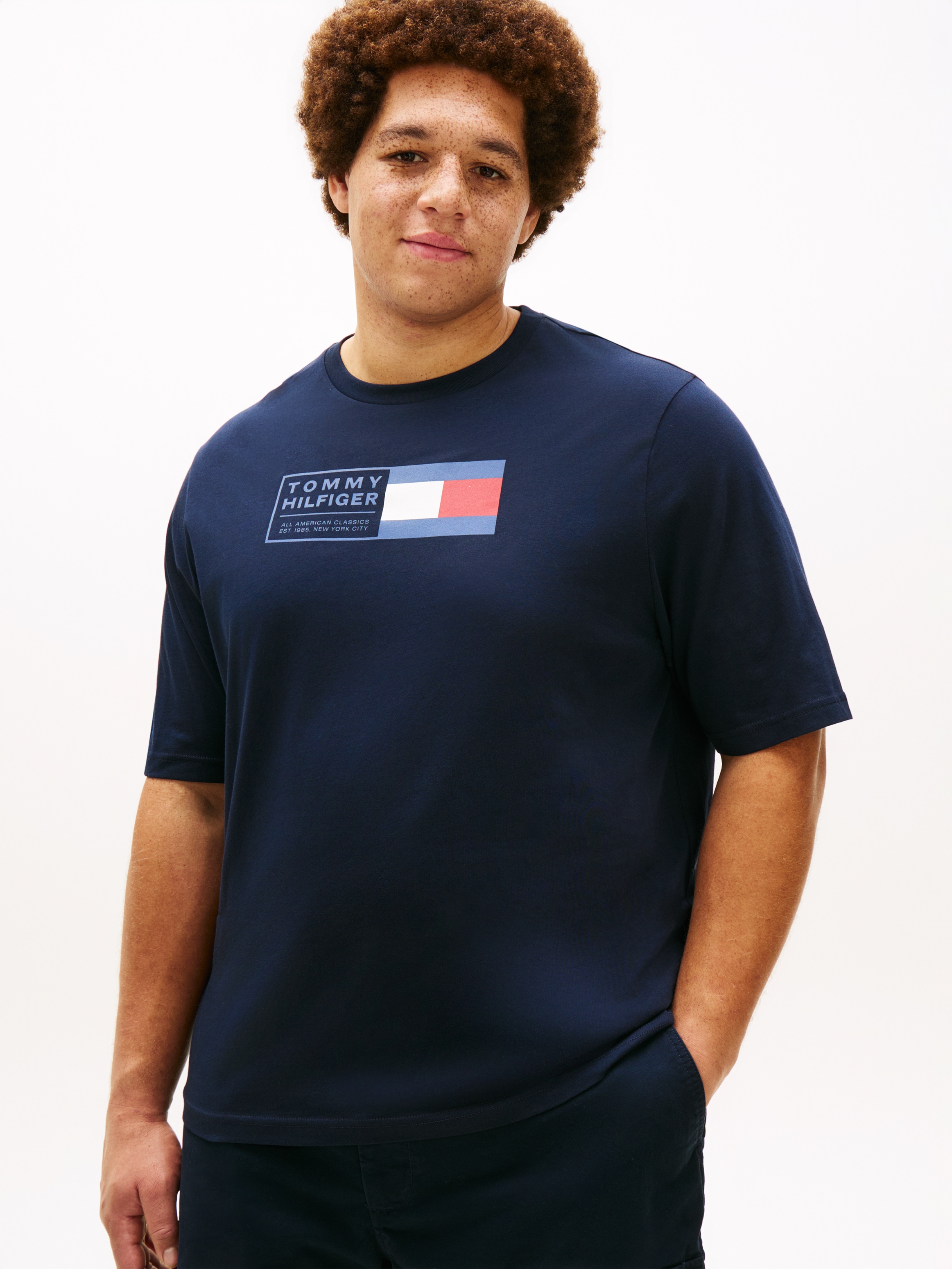 Tommy Hilfiger Big & Tall T-Shirt »BRAND LOVE TEXT« Regular fit für große Größen