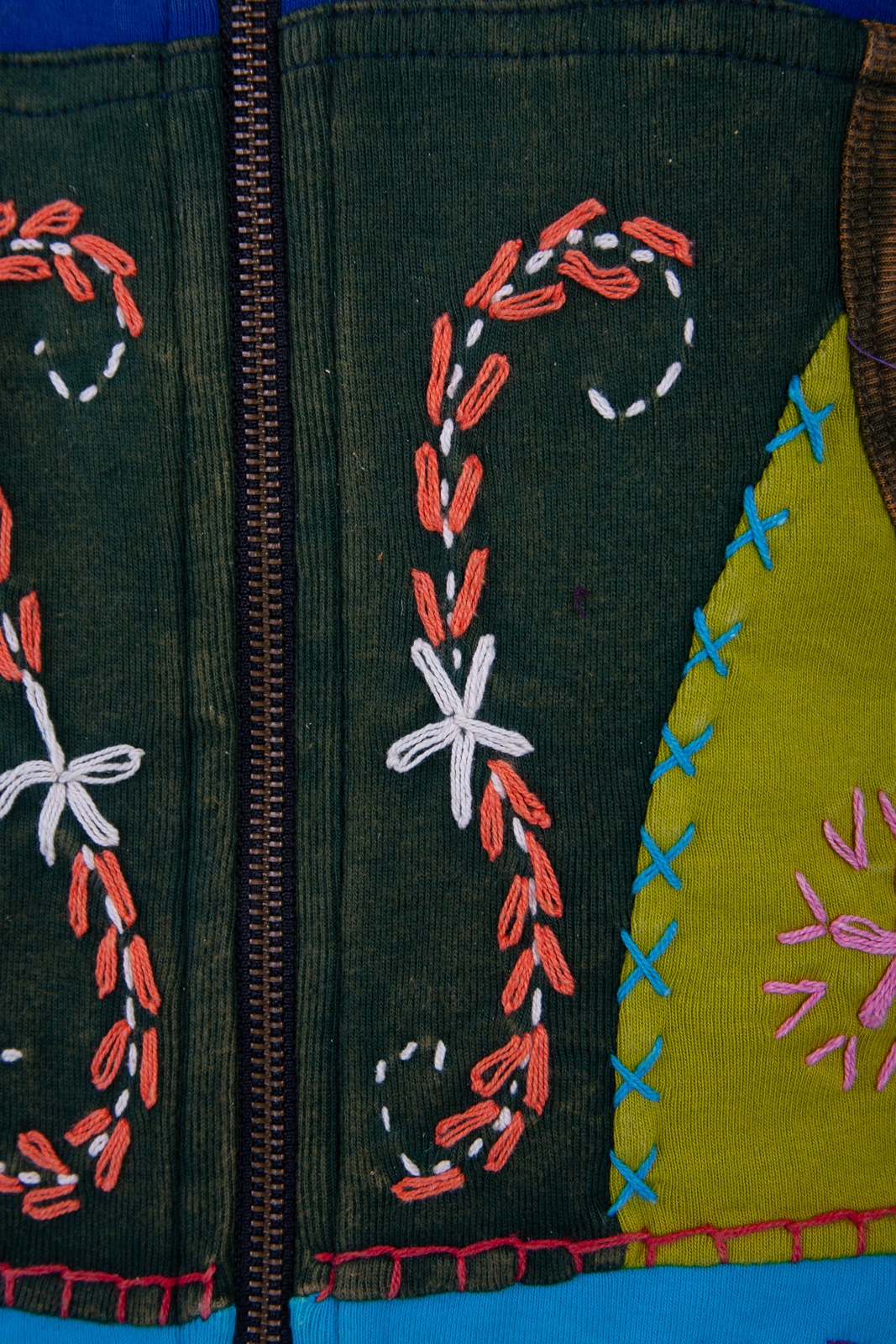 DEPROC Active Fleecejacke »Patchwork NUNAVUT FLOWER POWER Blue Sky & Color SUMMER«