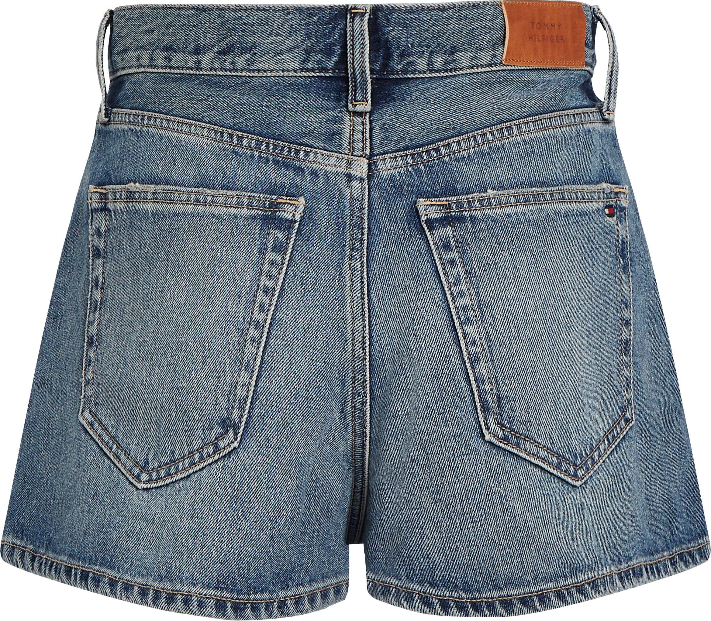 Tommy Hilfiger Shorts »DNM MINI FLARE SHORT HW SELI«, mit ausgestellter Beinform