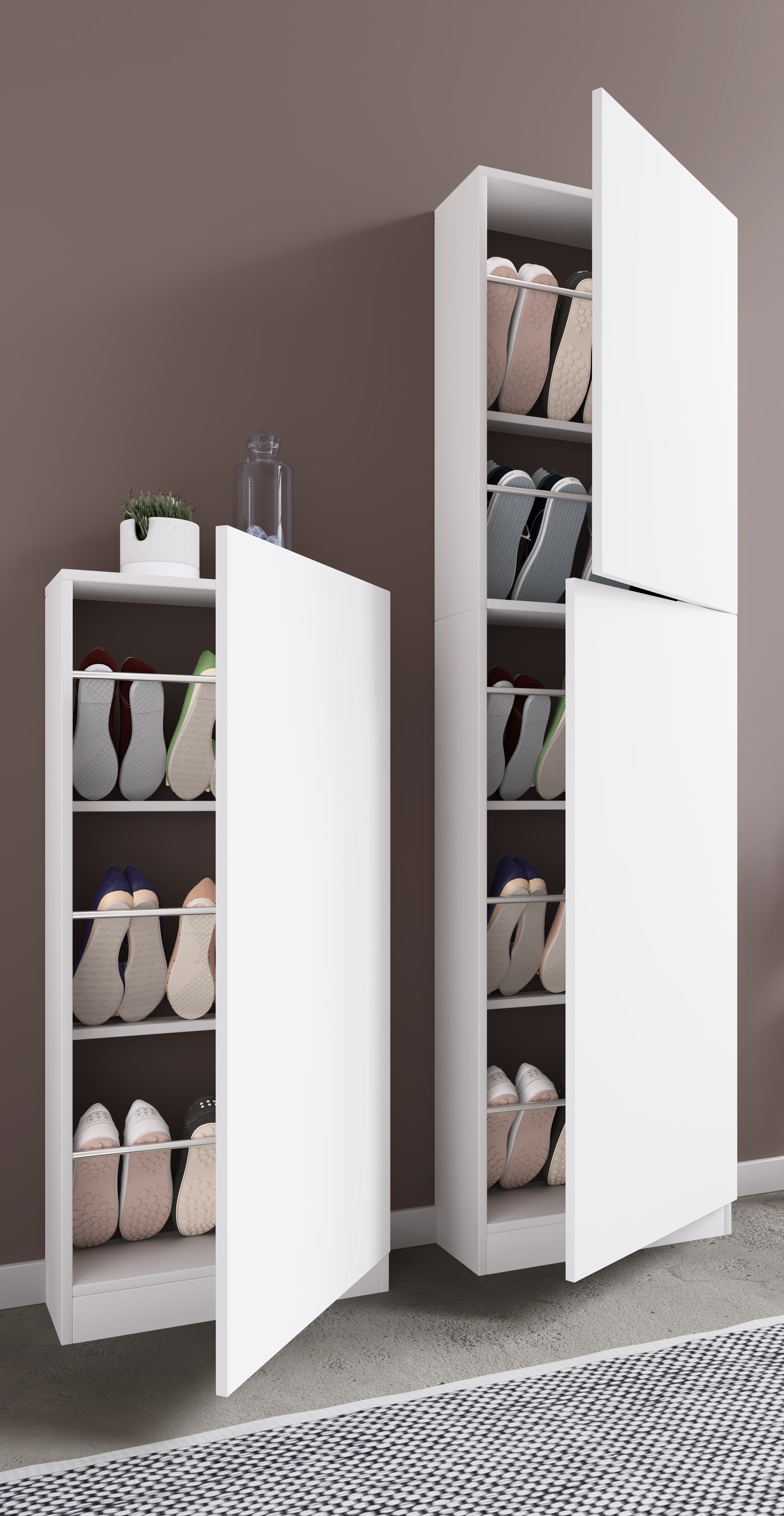 VCM Schuhschrank »Holz Schuhschrank Schuhkommode Fulisa L« 1 Stk. tlg.