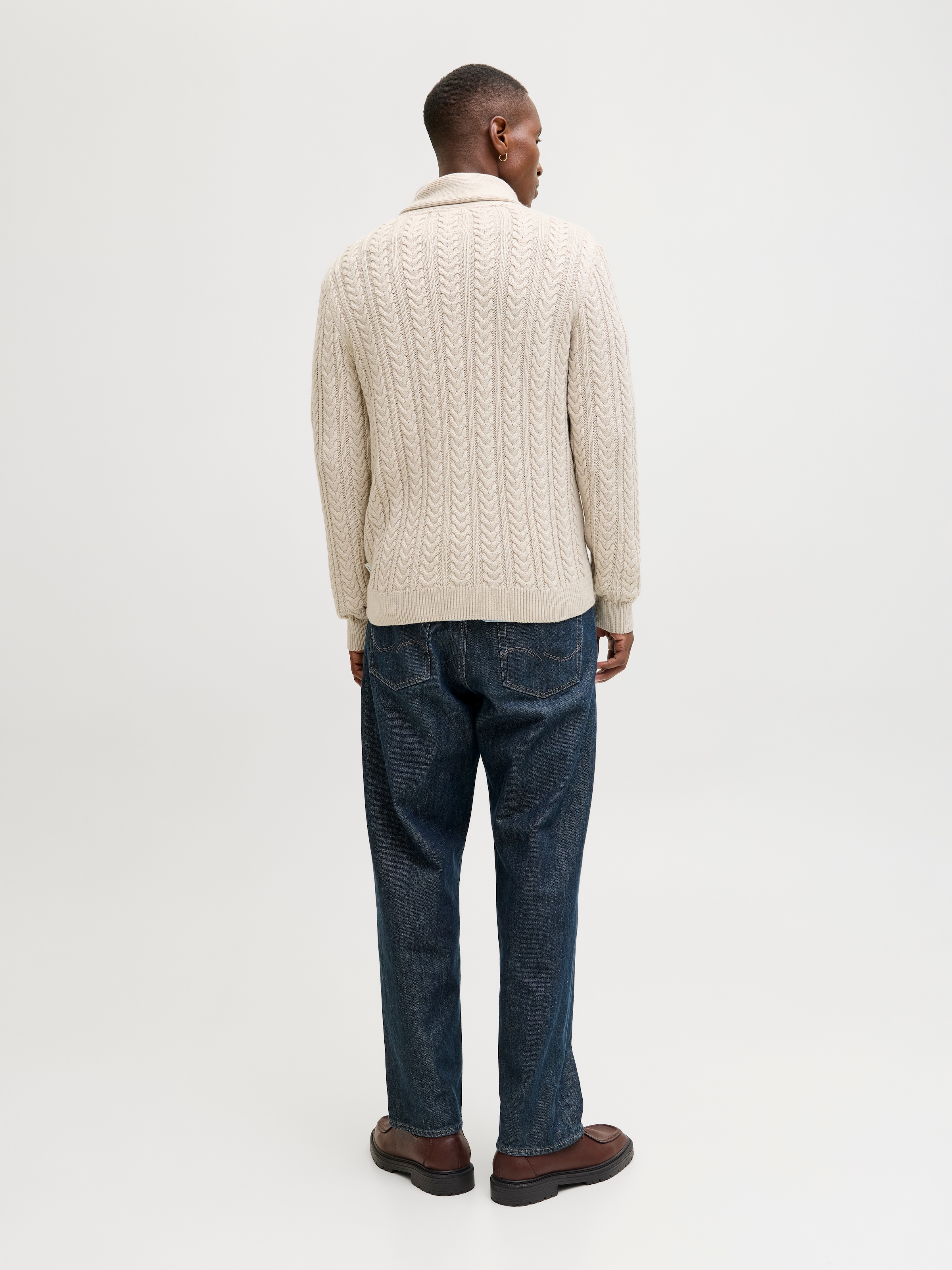 Jack & Jones Strickpullover »JPRBLUSEAN KNIT CABLE SHAWL NECK«