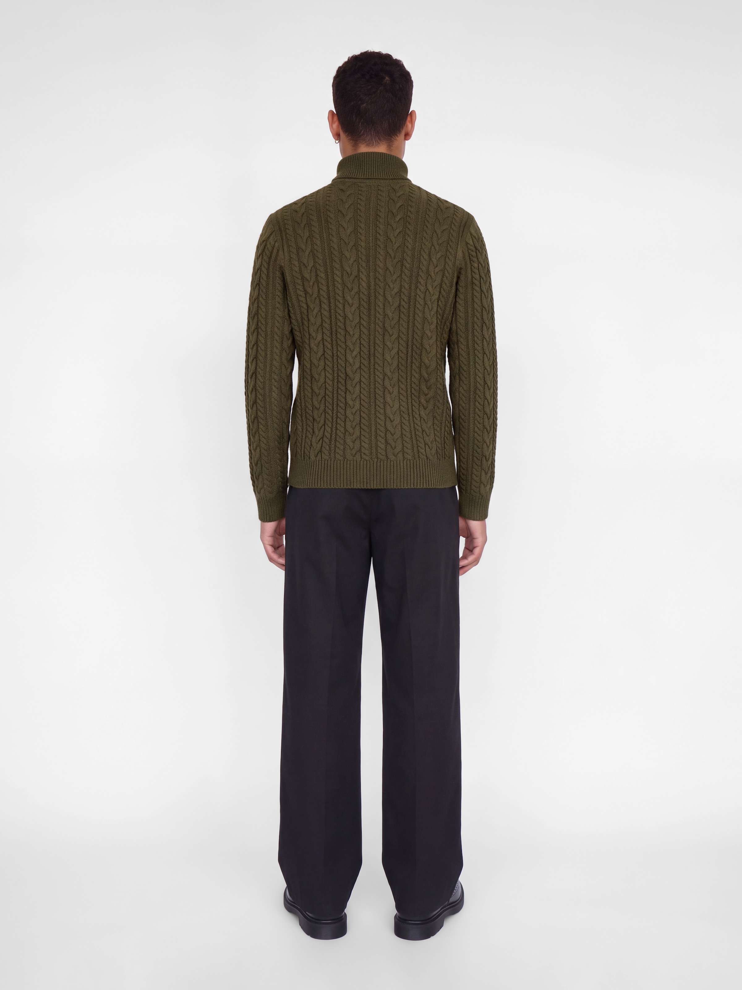 Jack & Jones Rollkragenpullover »JPRBLUCALLUM CABLE KNIT ROLL NECK« Materialmix, regular fit