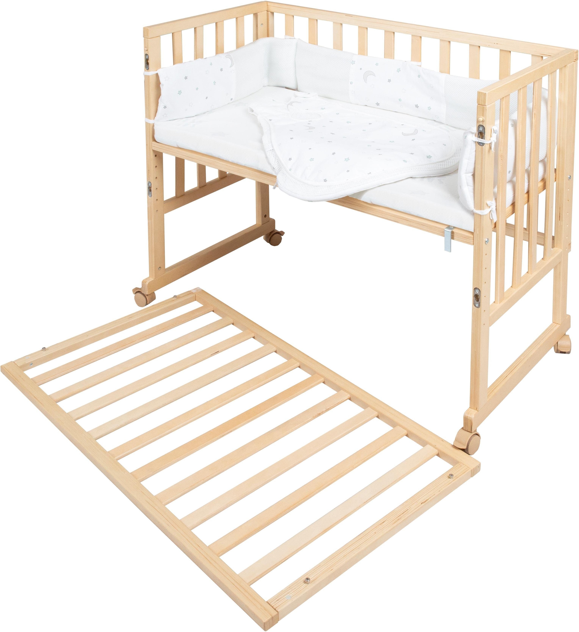 roba® Stubenbett »safe (4 bei ♕ asleep® Sternenzauber, tlg.) natur«, 3-in-1