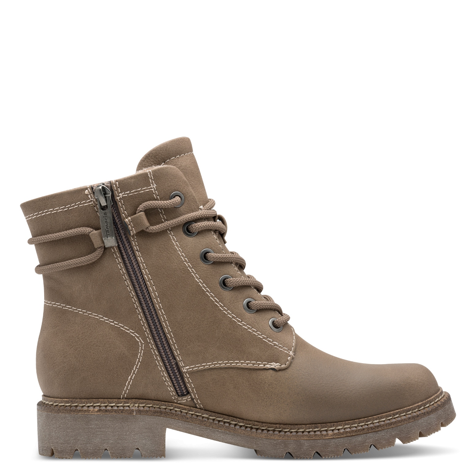 Tamaris Schnürstiefelette  , Blockabsatz, Schnürboots in veganer Verarbeitung