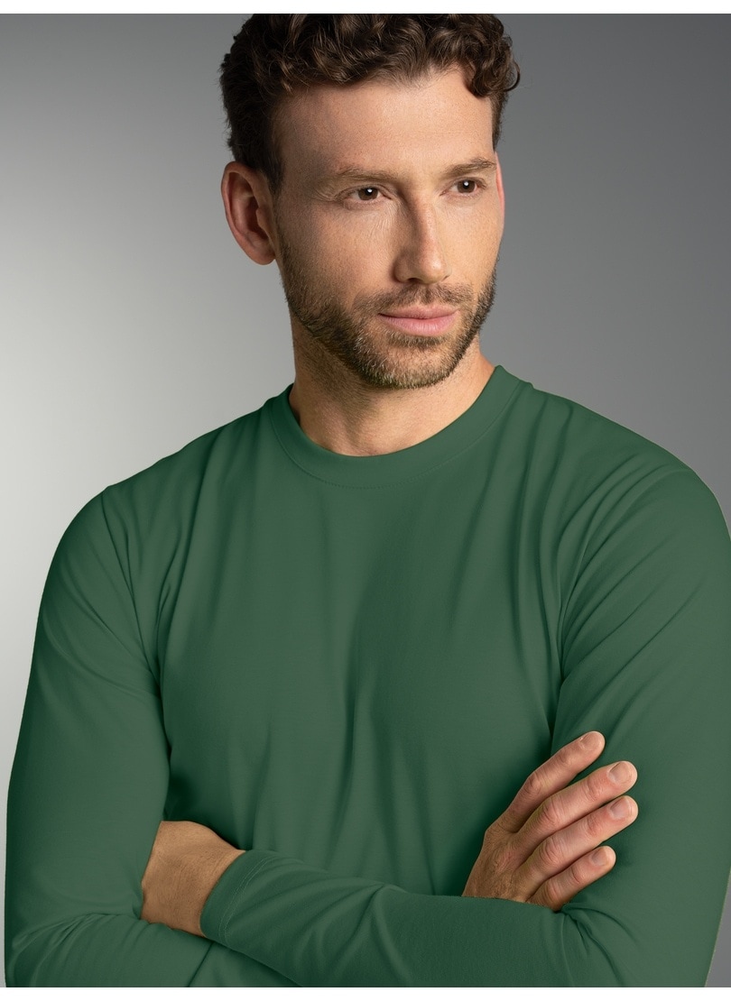 Trigema T-Shirt »TRIGEMA Langarmshirt aus 100% Baumwolle« 1 Stk.