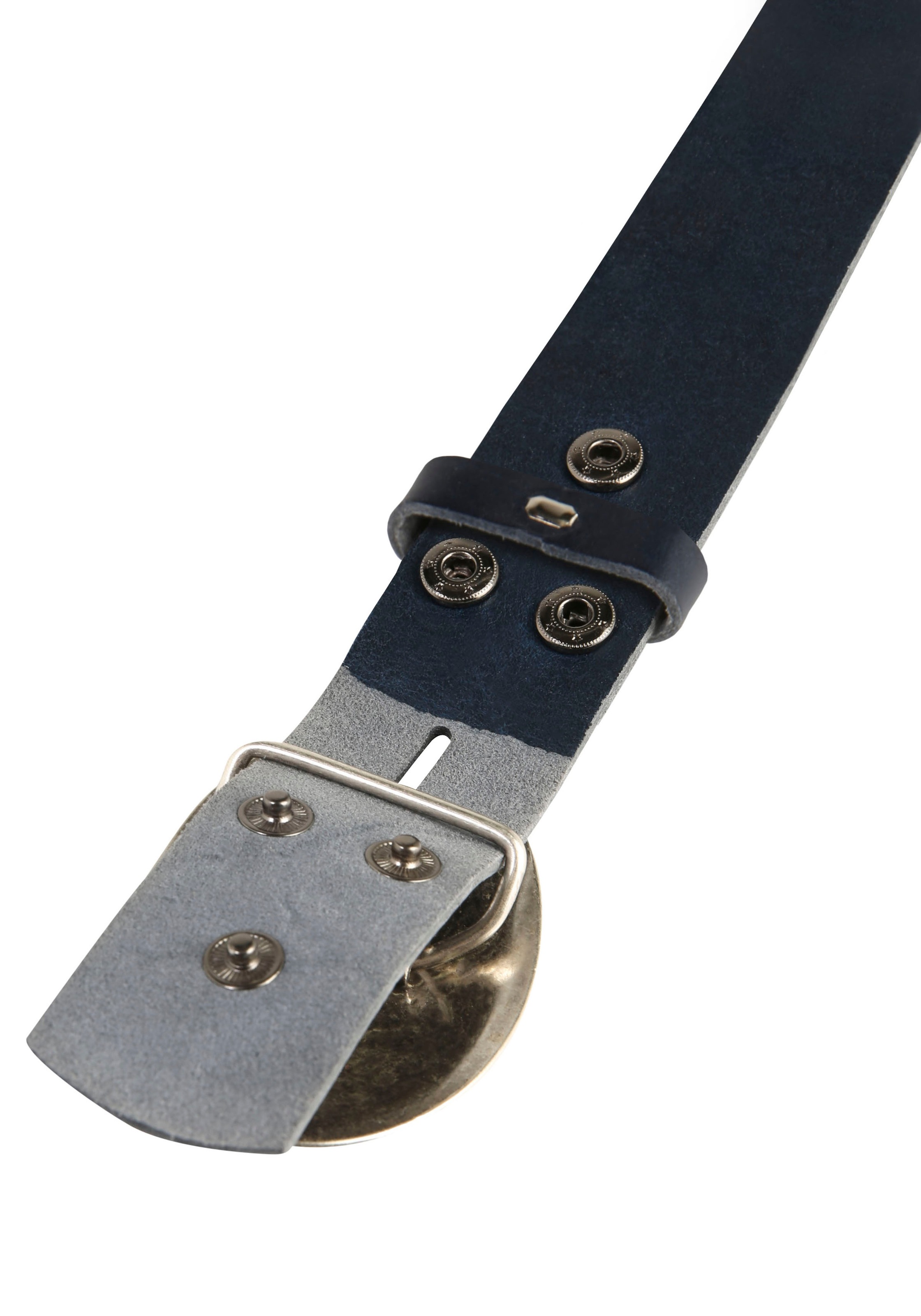 Rettungsring Gürtel Ledergürtel mit austauschbarer Schließe »Oval Matt Gehämmert«