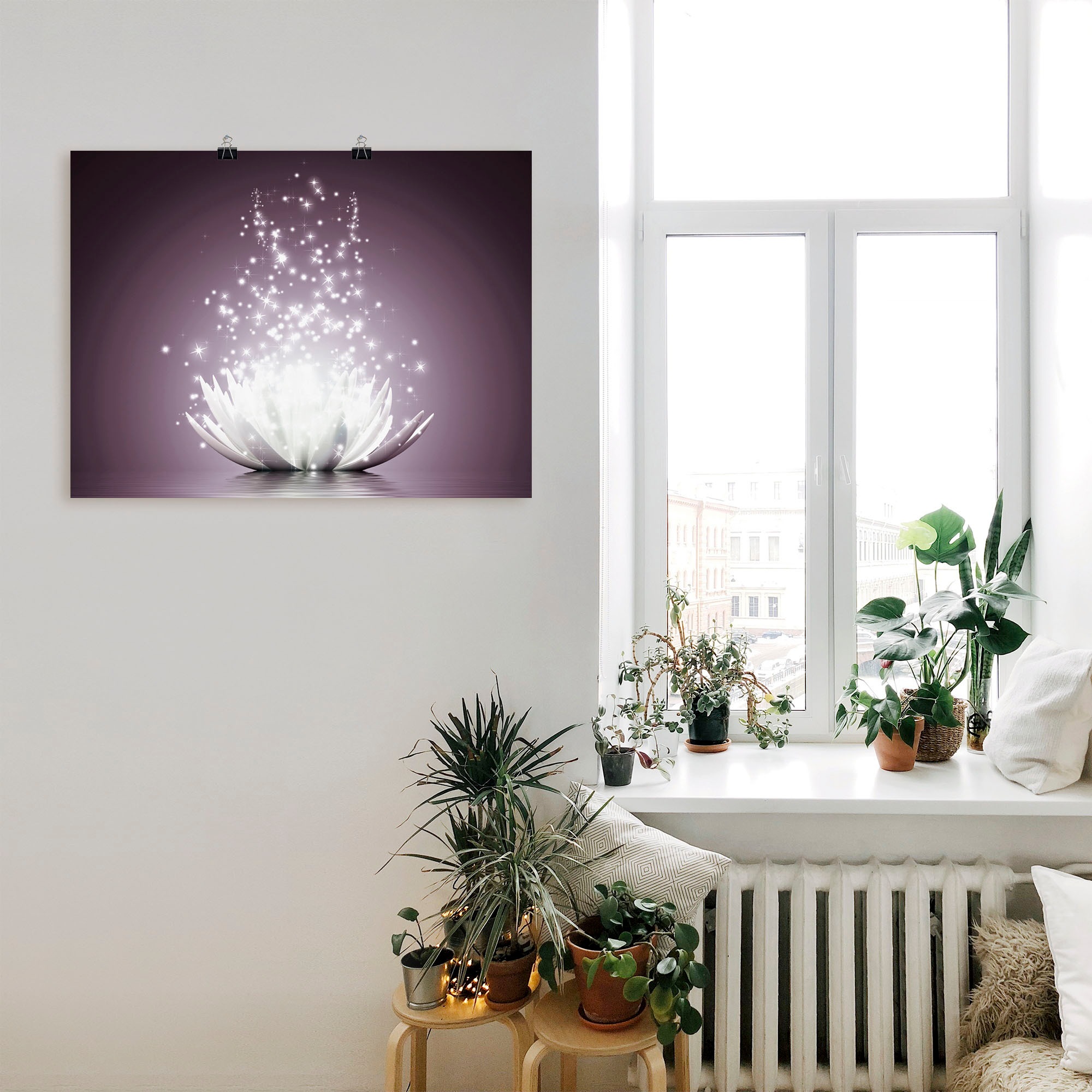 Artland Wandbild »Magie der Lotus-Blume«, Blumen, (1 St.), als Leinwandbild, Poster, Wandaufkleber in verschied. Größen