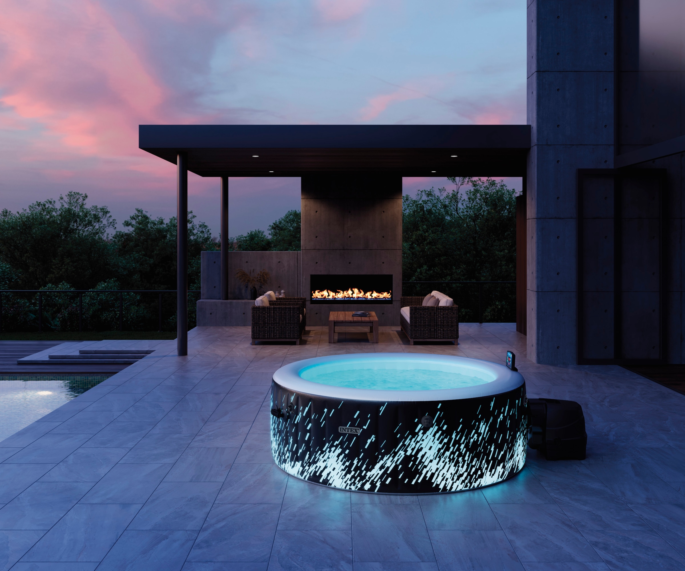 Intex Whirlpool "Glow Deluxe" 145 cm Durchmesser