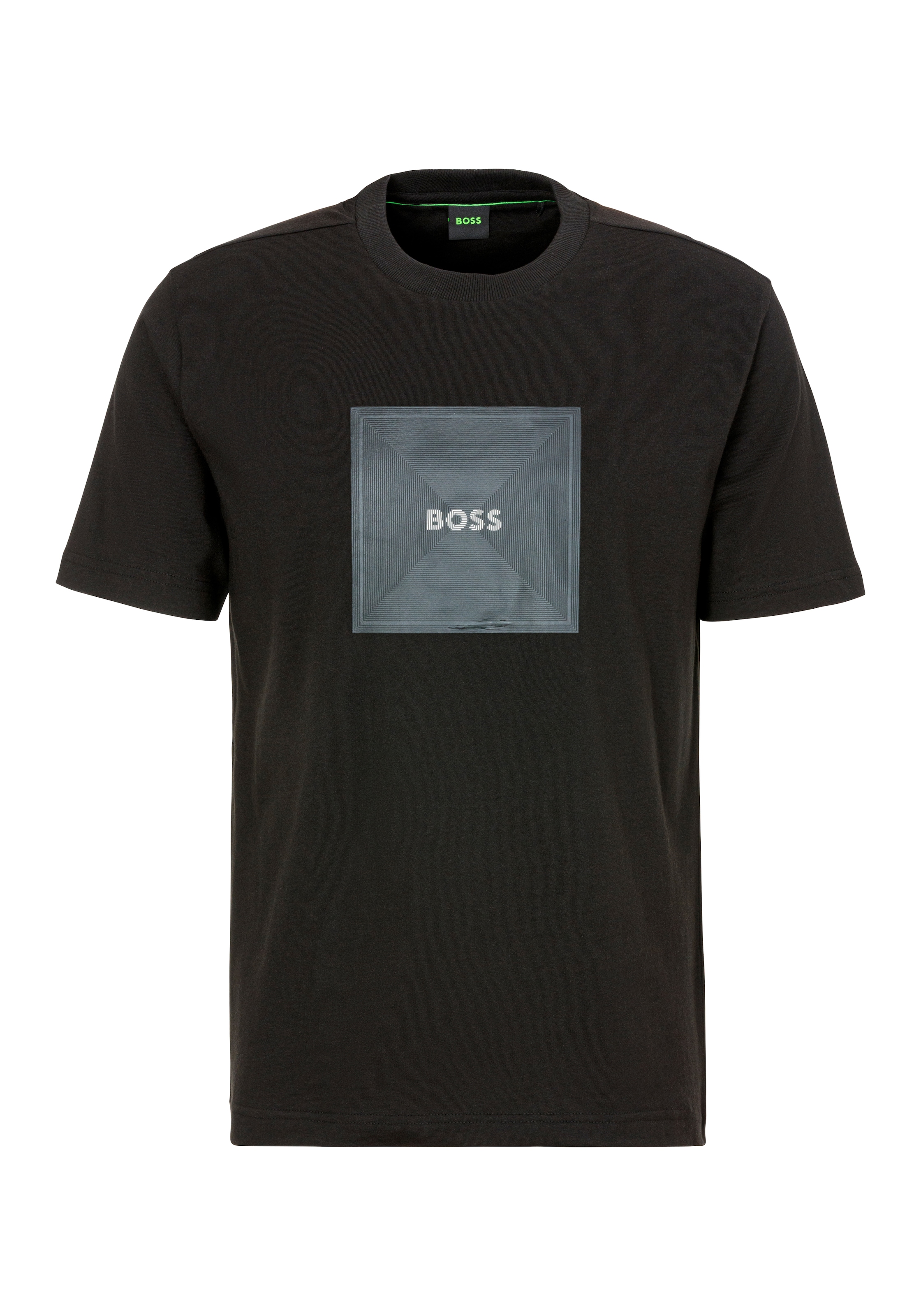 BOSS GREEN T-Shirt »Tee Logo Rib«, mit großem Aufdruck